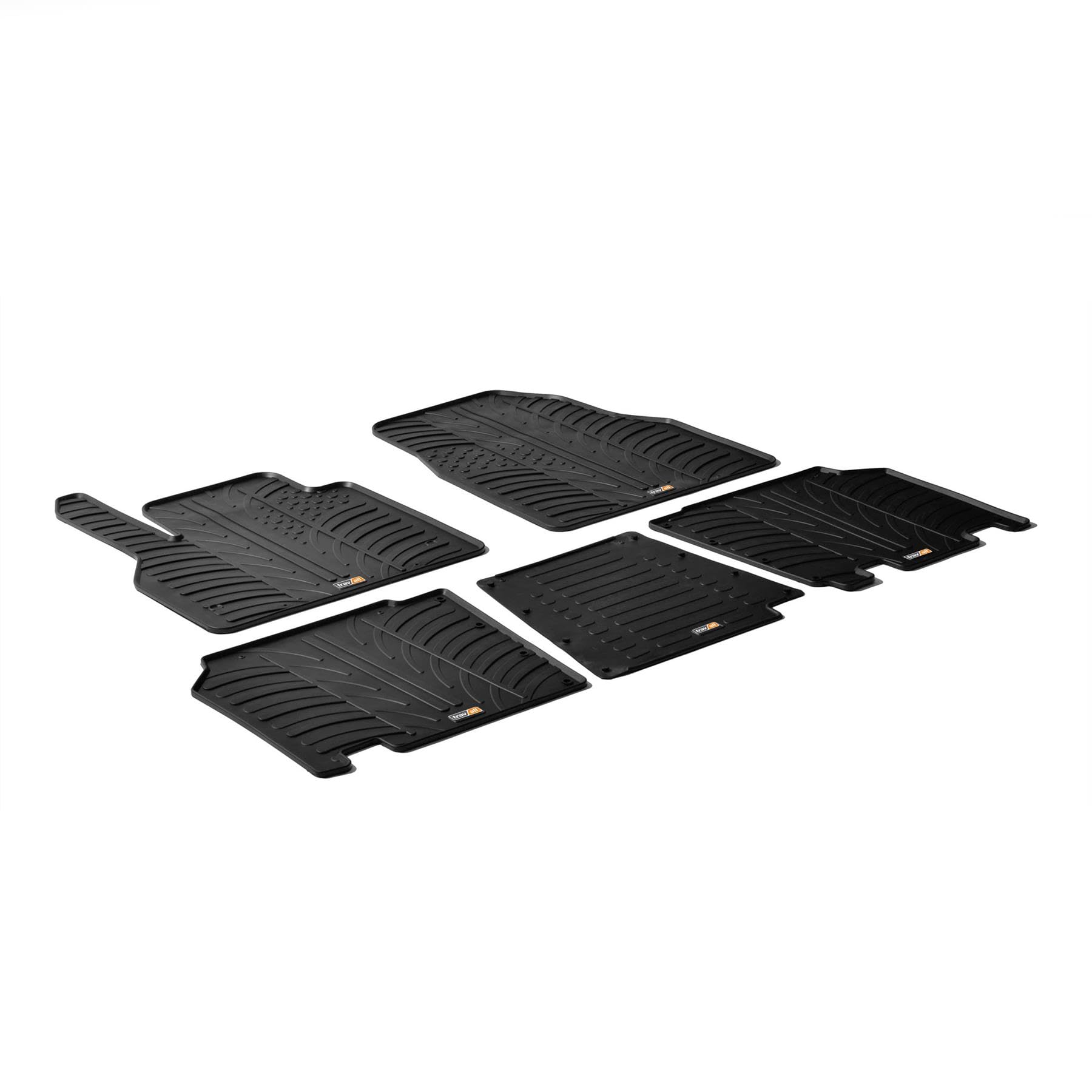 Premium Rubber Car Floor Mats for Renault Kangoo (2008-2021) & Citroën Berlingo Tourer (2012-2021) - Durable, Easy to Clean, All-Weather Protection - Perfect for Family Trips, Outdoor Adventures & Daily Commutes