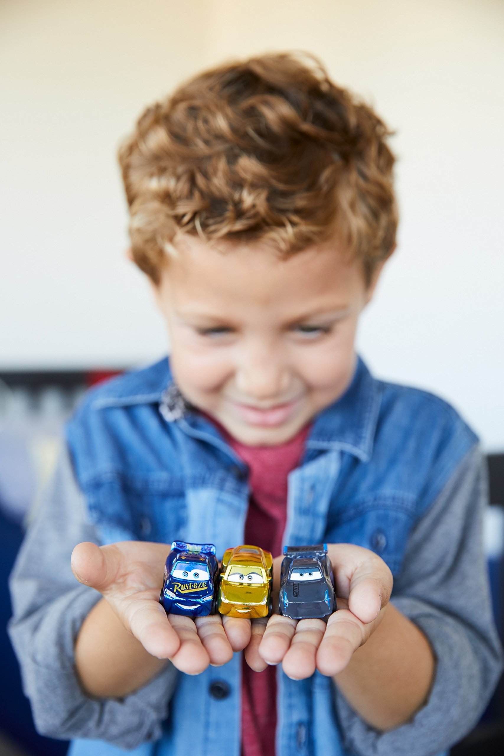 Disney Cars Toys Mini Racers Metal Vehicles - 3 Pack Set of Lightning McQueen & Friends for Kids Collection & Play | Perfect for Birthday Gifts, Party Favors and Display