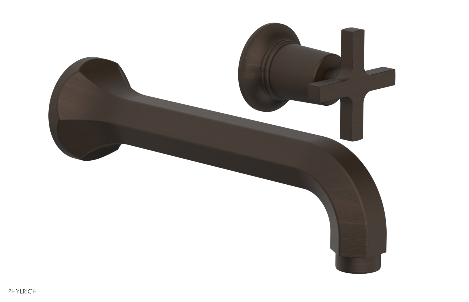 HEX MODERN Single Handle Wall Mounted Lavatory Faucet Set with Cross Handle 501 15 - Perfect for Bathroom Sink, Powder Room, and Guest Bath Installation
