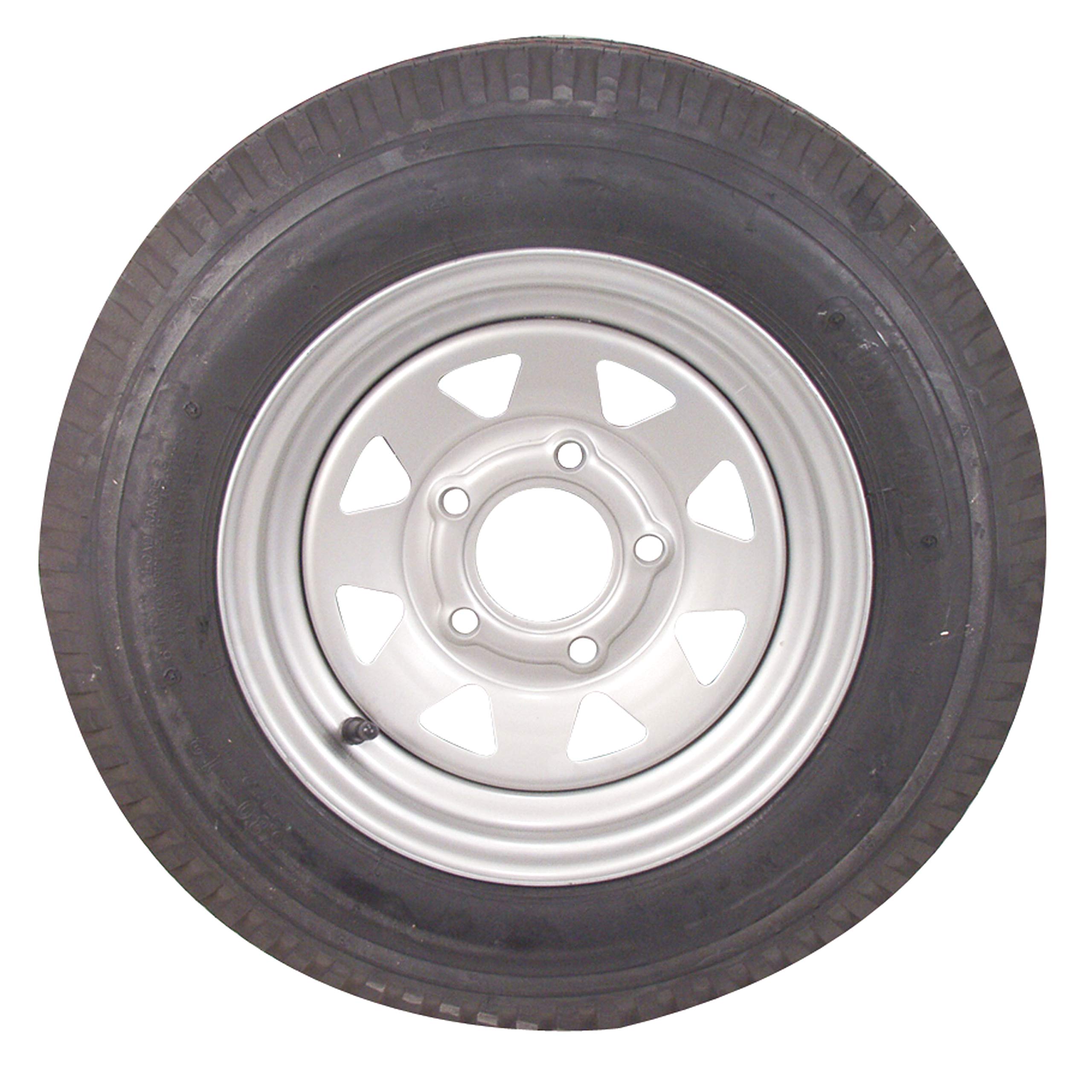 30850 Economy Bias Tire and Wheel 5.30 x 12 C/5-Hole - Galvanized Spoke Rim for Tractors, Trailers & Agricultural Equipment | Durable Off-Road Replacement