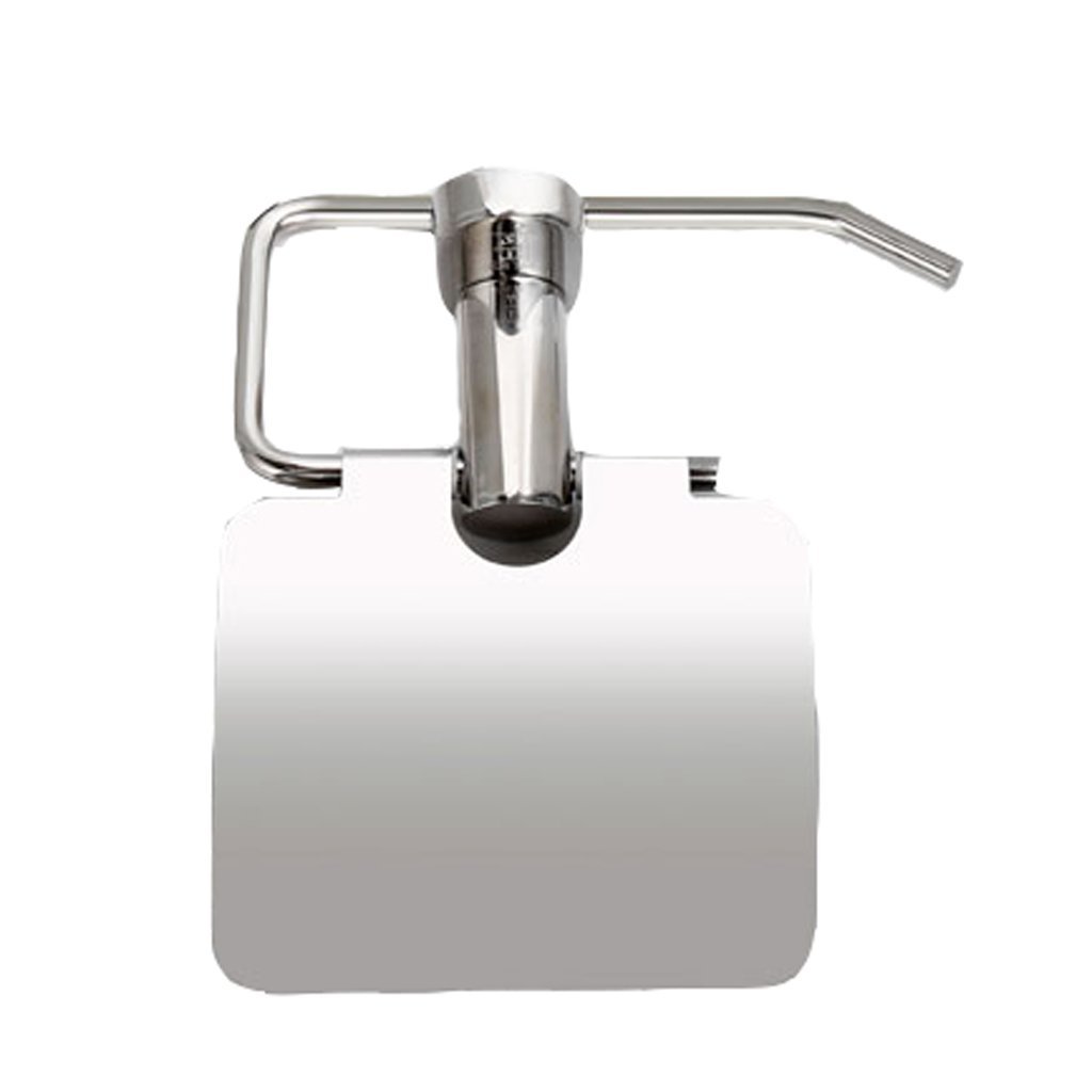 Stainless Steel Toilet Paper Holder & Tissue Box Tray - Wall Mounted Bathroom Organizer for Home, Office, and RV Use