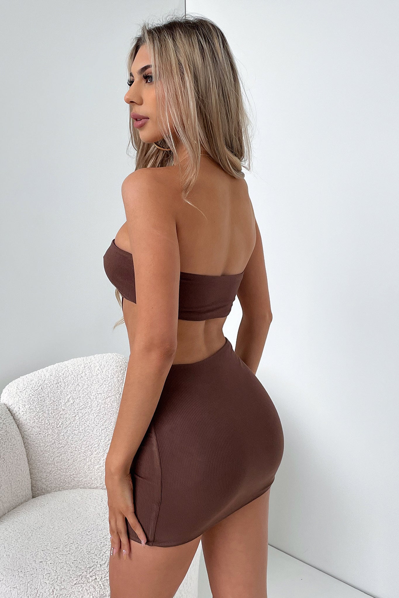 Mehr Mini Dress in Brown - Elegant Casual & Party Wear for Women | Perfect for Date Nights, Cocktail Parties & Summer Outfits