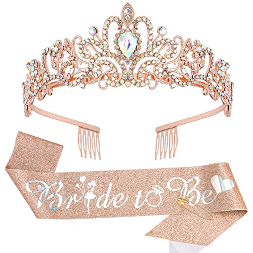 Rose Gold - AB Rhinestones