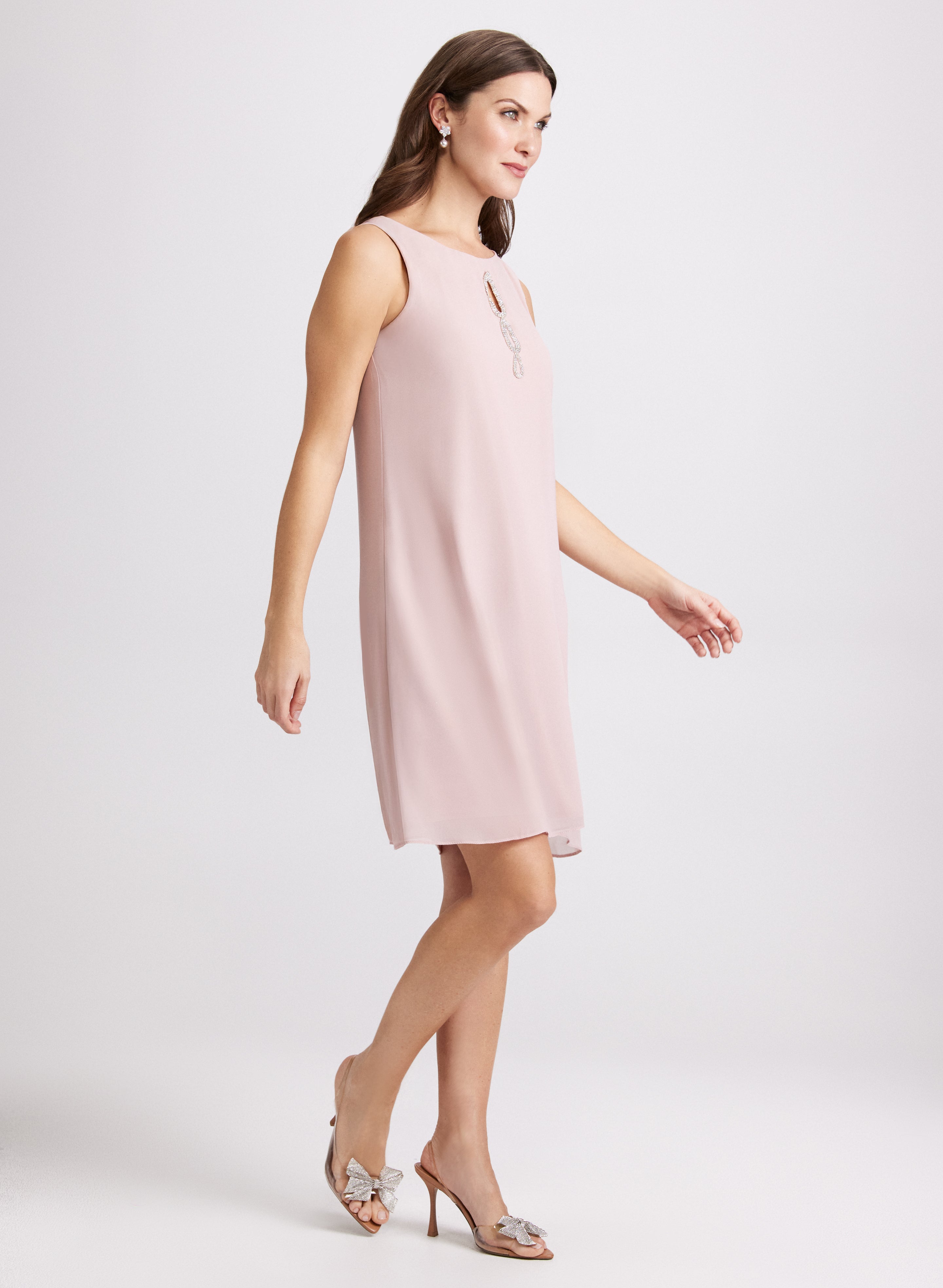 Elegant Chiffon Cape & Midi Dress for Women - Flowy Summer Beach Wedding Party Outfit - Perfect for Bridal Shower, Vacation & Special Occasions