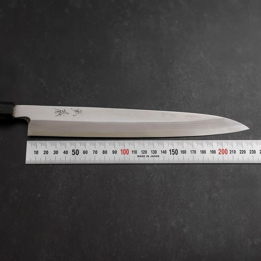 Premium Yanagiba Sushi Knife - Blue Steel #2 Damascus Blade with Buffalo Ebony Handle (210mm) - Perfect for Sushi Chefs & Japanese Cuisine Lovers