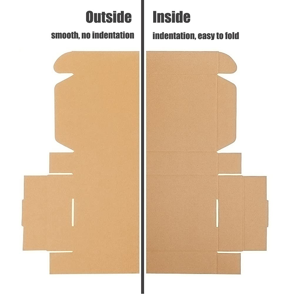 3.1x1.5x2.5 Inch Small Brown Kraft Corrugated Shipping Boxes - 8 Pack Recyclable Crush-Resistant Mailer Boxes for Ecommerce, Jewelry & Small Item Packaging