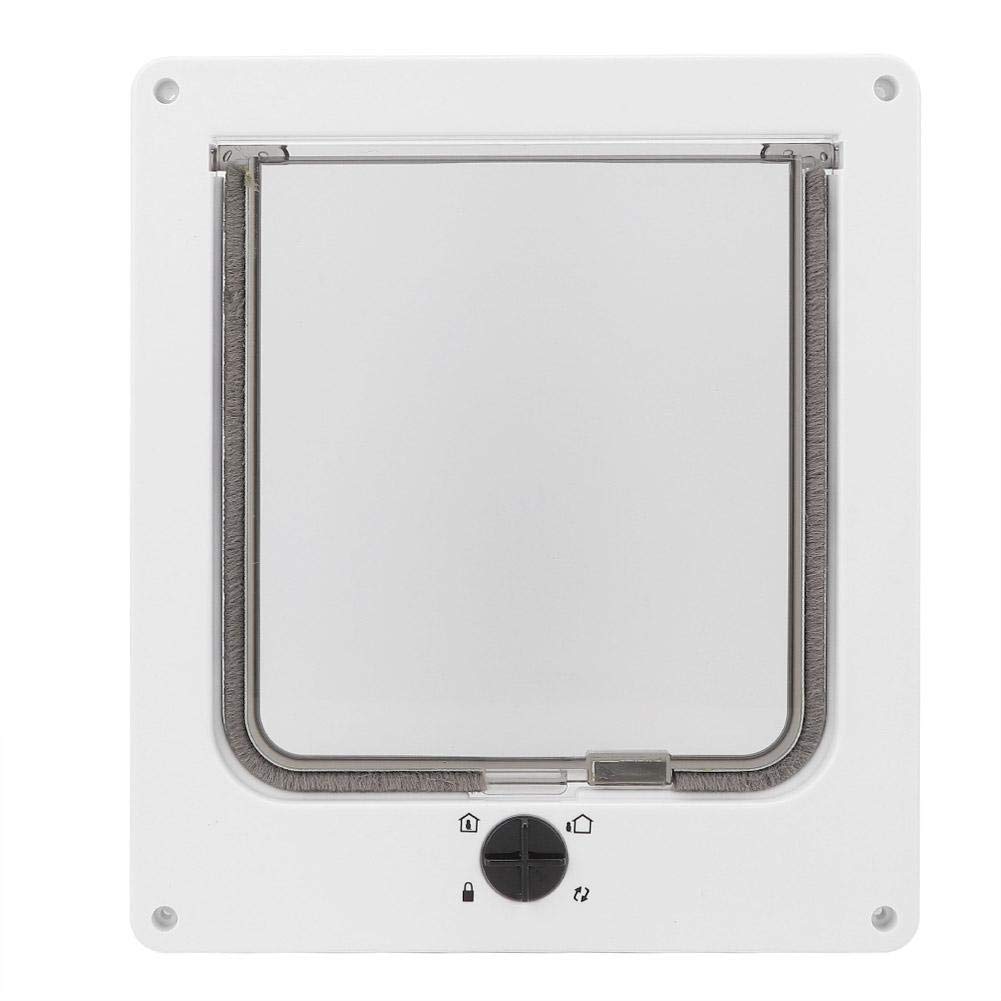 Pet Flap Door for Cats - White, Convenient & Controllable for Indoor/Outdoor Use