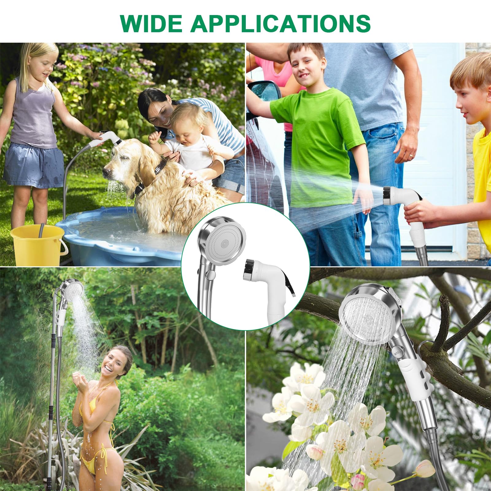 Portable Rechargeable Electric Outdoor Shower Pump with Shower Head - Perfect for Camping, Hiking, Travel & Washing - Ideal for RV Trips, Beach Days & Off-Grid Adventures