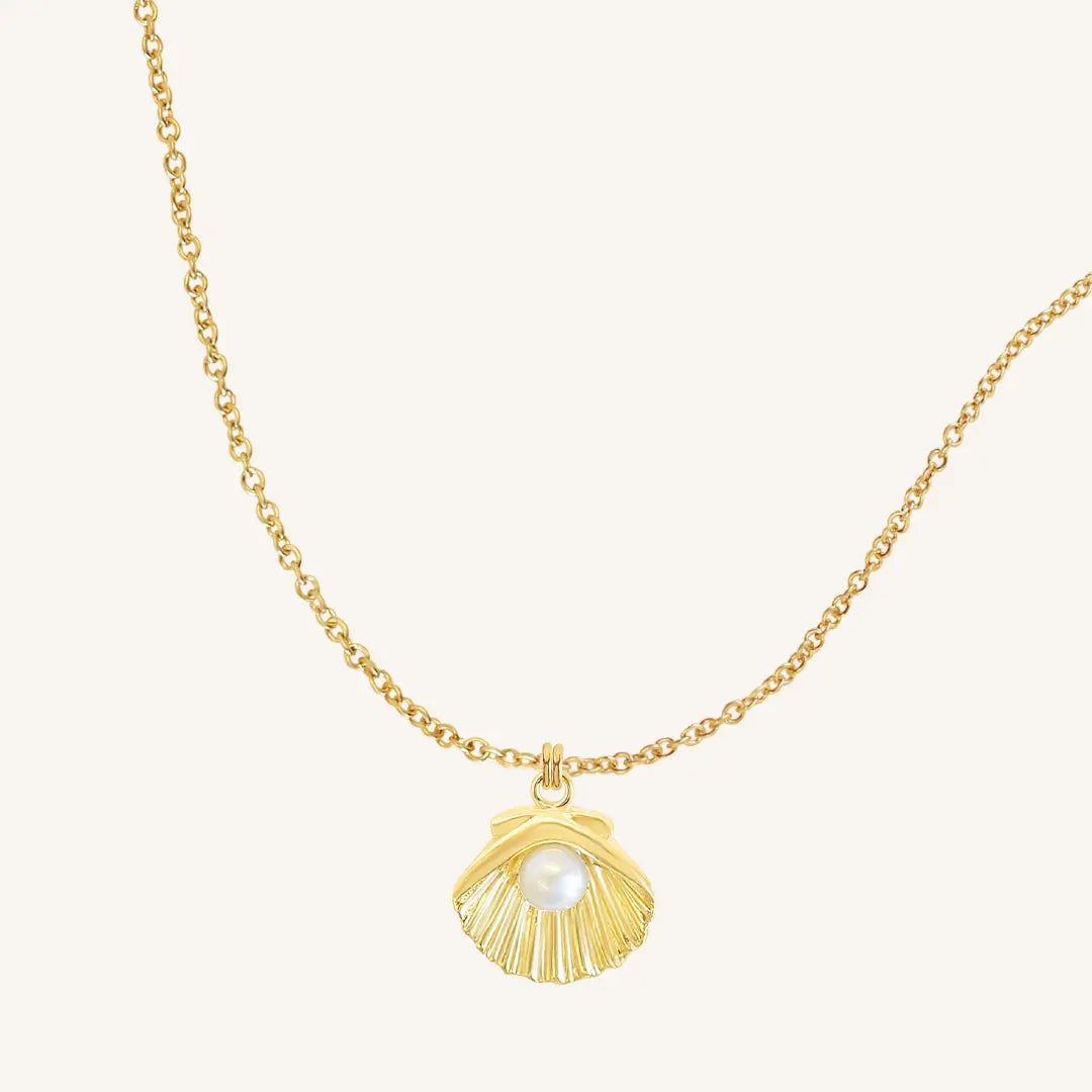 Elegant Shore Pearl Necklace for Women - Genuine Freshwater Pearls, 18K Gold Plated - Perfect for Weddings, Parties & Special Occasions