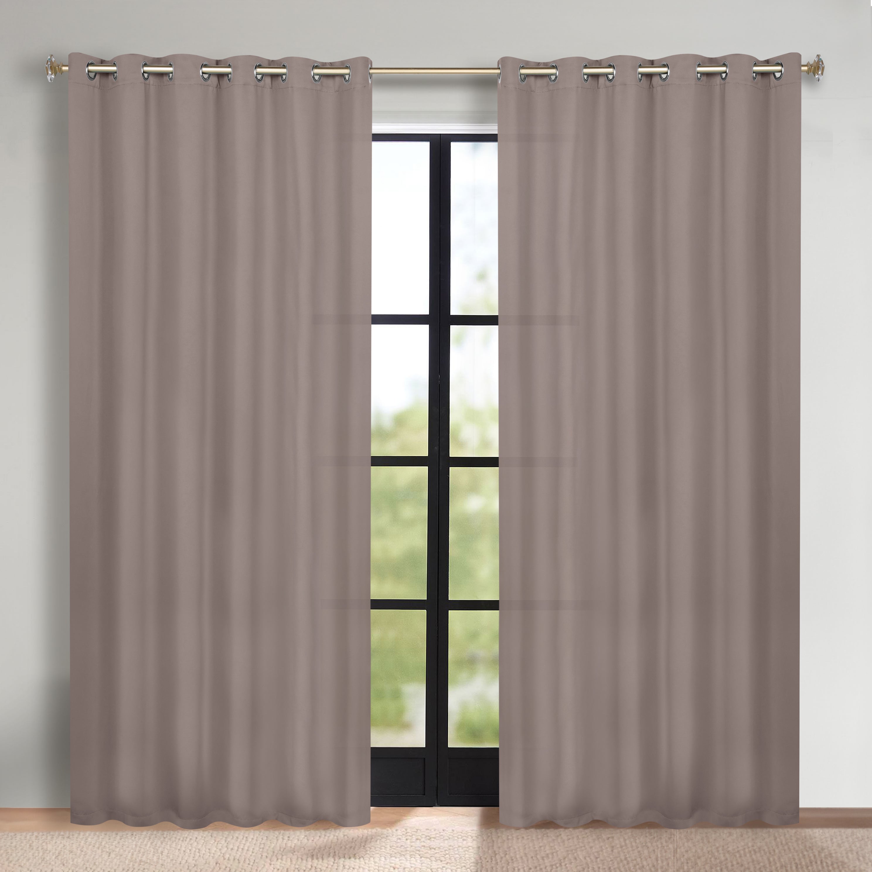 Machine Washable Blackout Curtains Set of 2 - Solid Color Room Darkening Window Treatments for Bedroom & Nursery - Blocks Light & Noise for Better Sleep