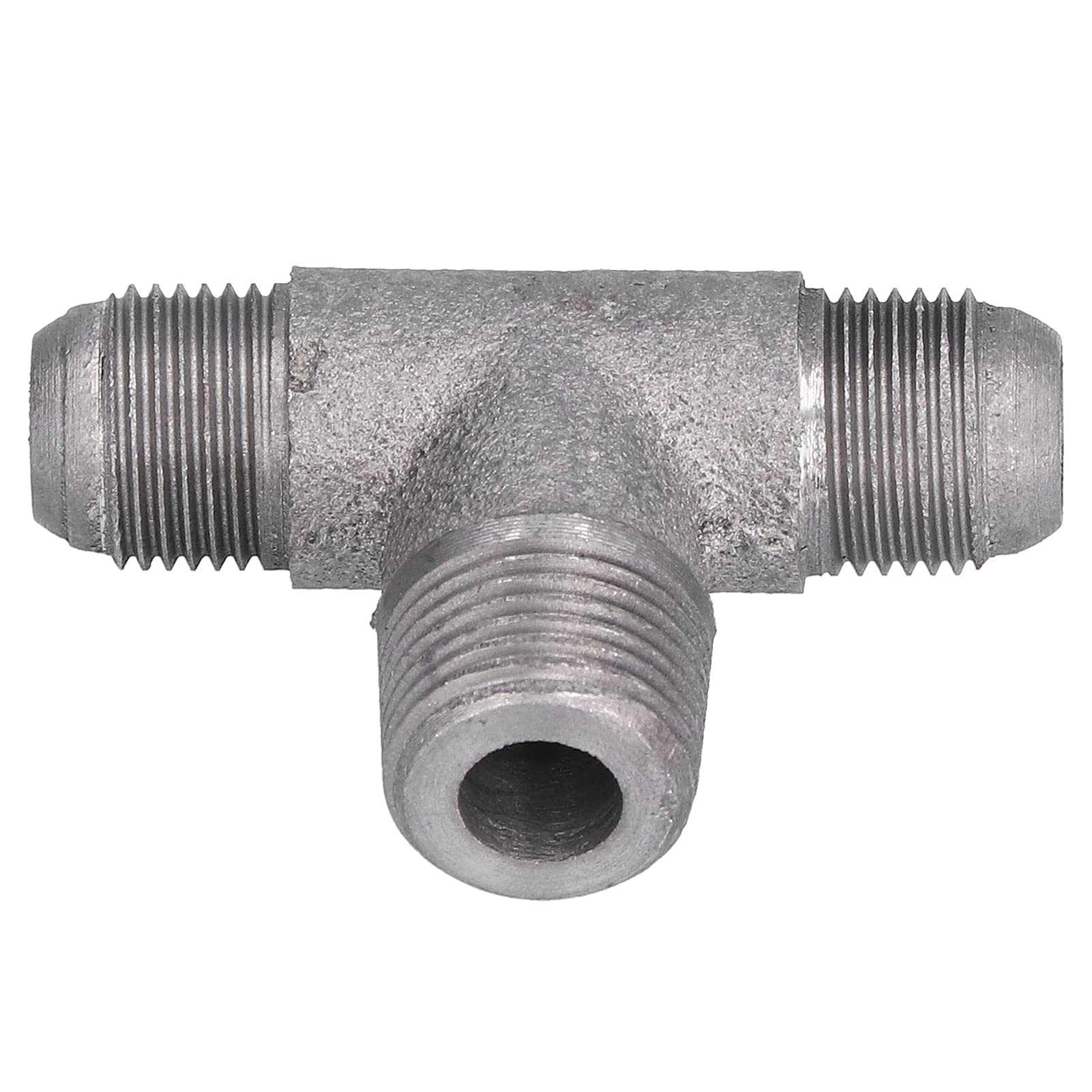 Durable Straight Tee Iron Compression Pipe Fitting for Air Pump & Air Compressors - Heavy Duty Polished Design for Industrial & Home Use (80 Pack)