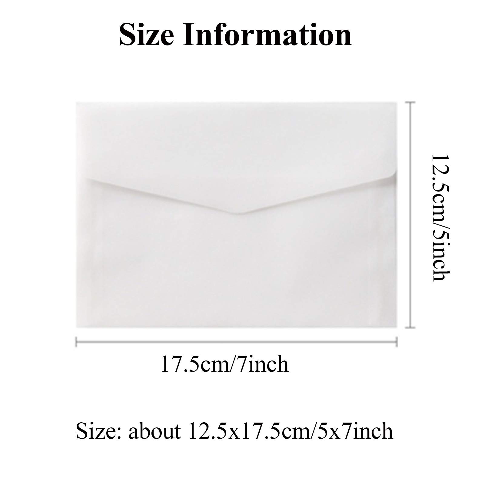 Elegant White Translucent Wedding Invitation Envelopes - 50 Pack 4.9x6.89 Inch Window Envelopes for Greeting Cards, Party Invitations, Birthday Cards & Postcards - Perfect for Formal Events, Holiday Mailings & Special Occasions