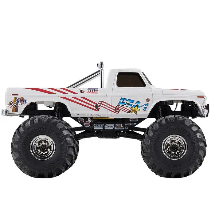 FMS FCX24 Max Smasher 1:24 Scale 4WD RC Monster Truck RTR with 2.4GHz Remote Control & Oversize Tires (V2) - Perfect for Off-Road Racing, Backyard Bashing and Indoor Crawling Adventures