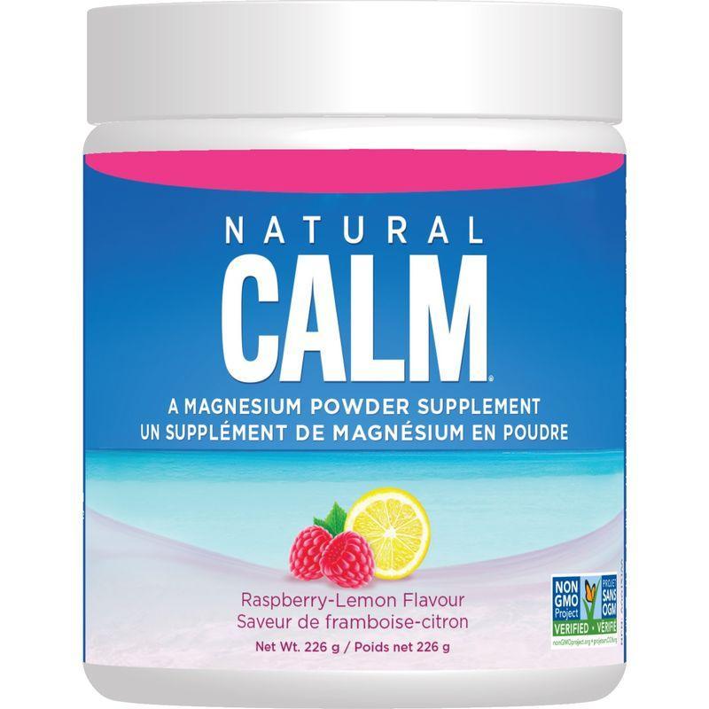 Natural Calm Magnesium Citrate Powder - Raspberry Lemon Flavor 8 oz | Stress Relief & Sleep Aid Supplement | Perfect for Relaxation, Muscle Recovery & Better Sleep