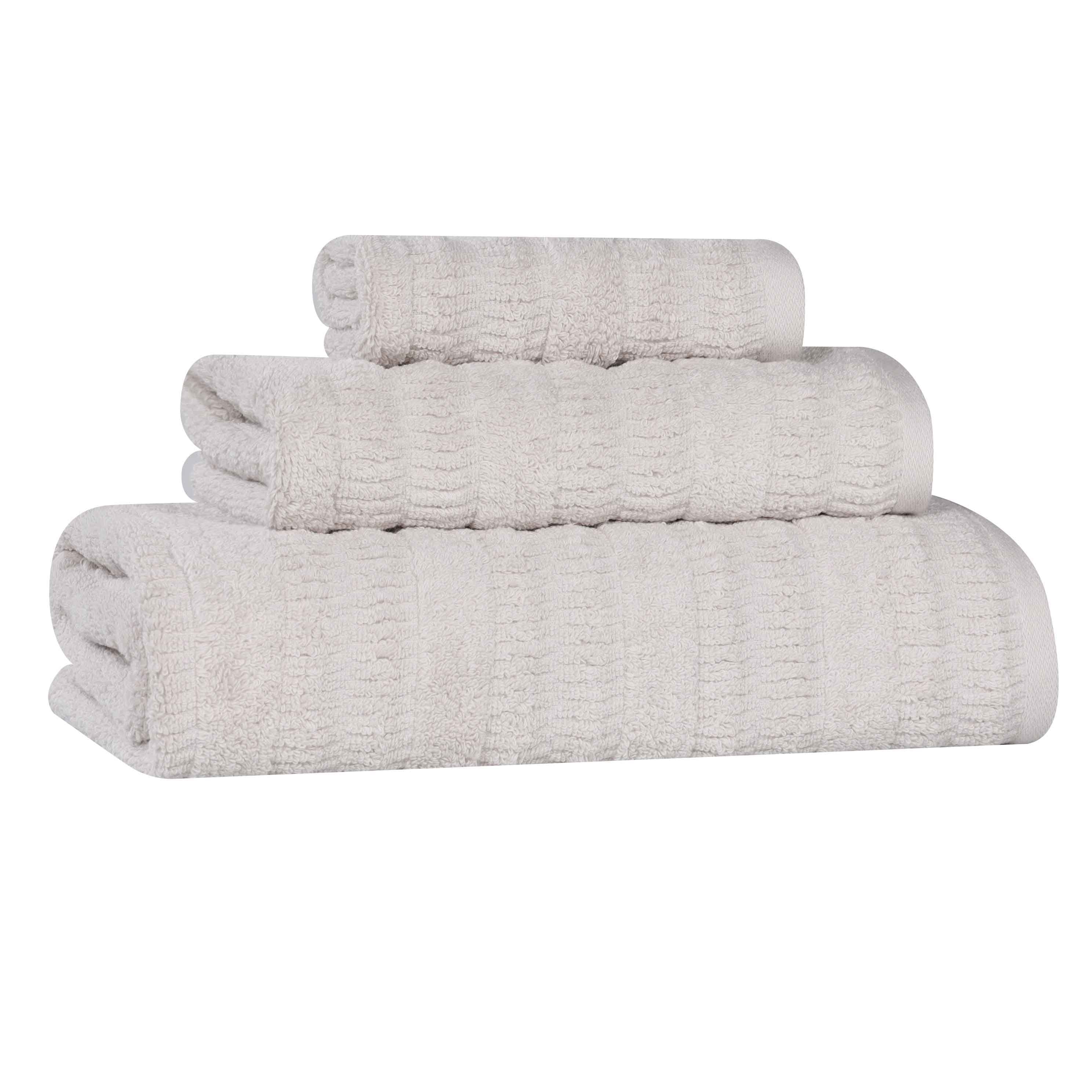 Premium Mika Smart Twist Cotton 3-Piece Towel Set - Soft, Absorbent & Quick-Drying Bath Towels for Spa, Gym & Luxury Home Use