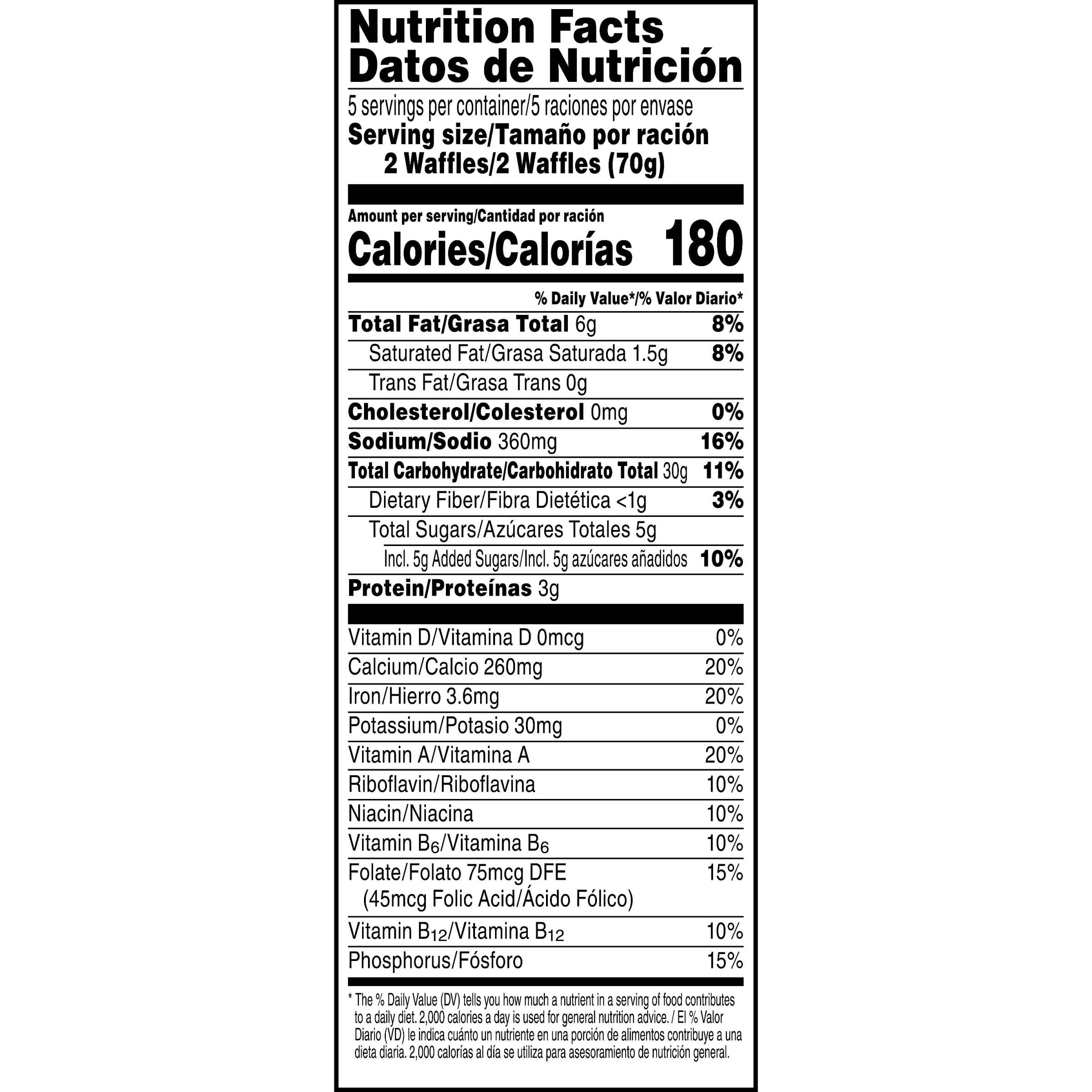 Eggo Frozen Waffles - Blueberry Flavored Breakfast Food, 12.3oz Box (10 Waffles) - Quick & Easy Morning Meal for Busy Families, Kids School Breakfast, or Weekend Brunch