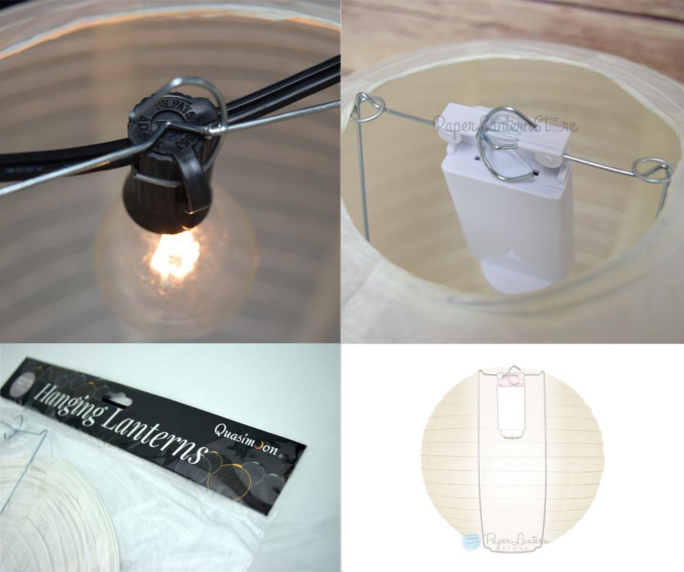 20 Pack Beige Shimmering Nylon Lanterns with Parallel Ribbing - Durable Hanging Party Decorations for Weddings, Garden, and Outdoor Events