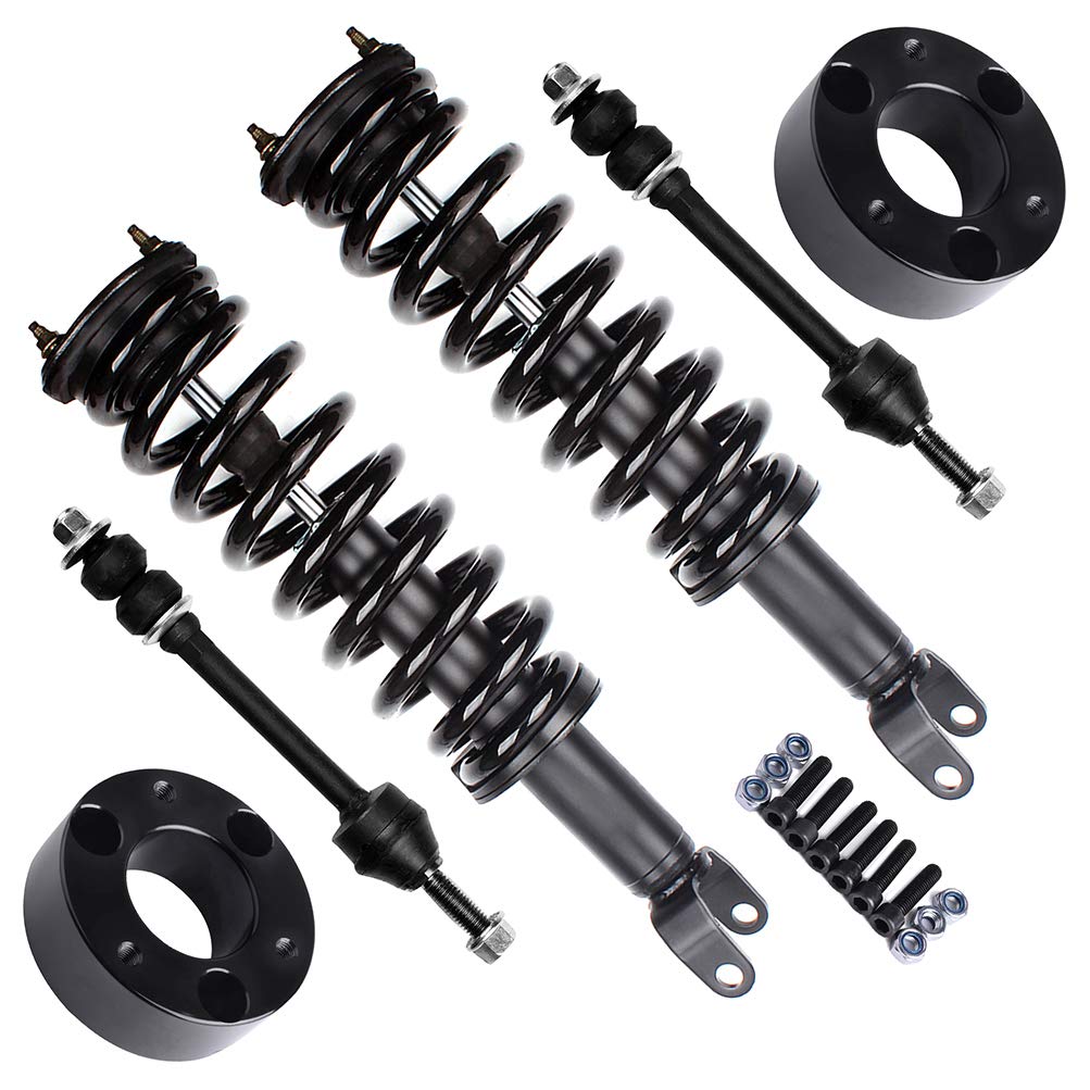 SCITOO 6-Piece Suspension Kit for Dodge Ram 1500 - Front Sway Bar End Links, 171111 F Strut Spring Assembly, Front Shock Absorbers, 2.5