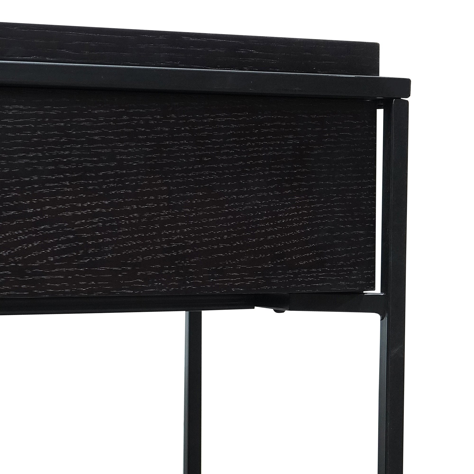150cm TV Stand Entertainment Center - Full Black Modern Design for Living Room & Home Theater Setup