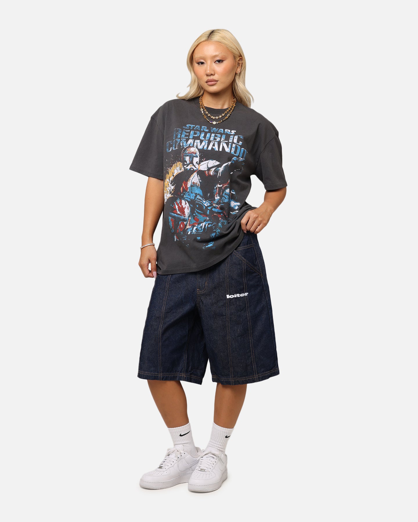 Star Wars Battlefront Republic Commando Heavy T-Shirt - Vintage Black Wash Cotton Tee for Men - Perfect for Cosplay, Gaming & Star Wars Fan Events