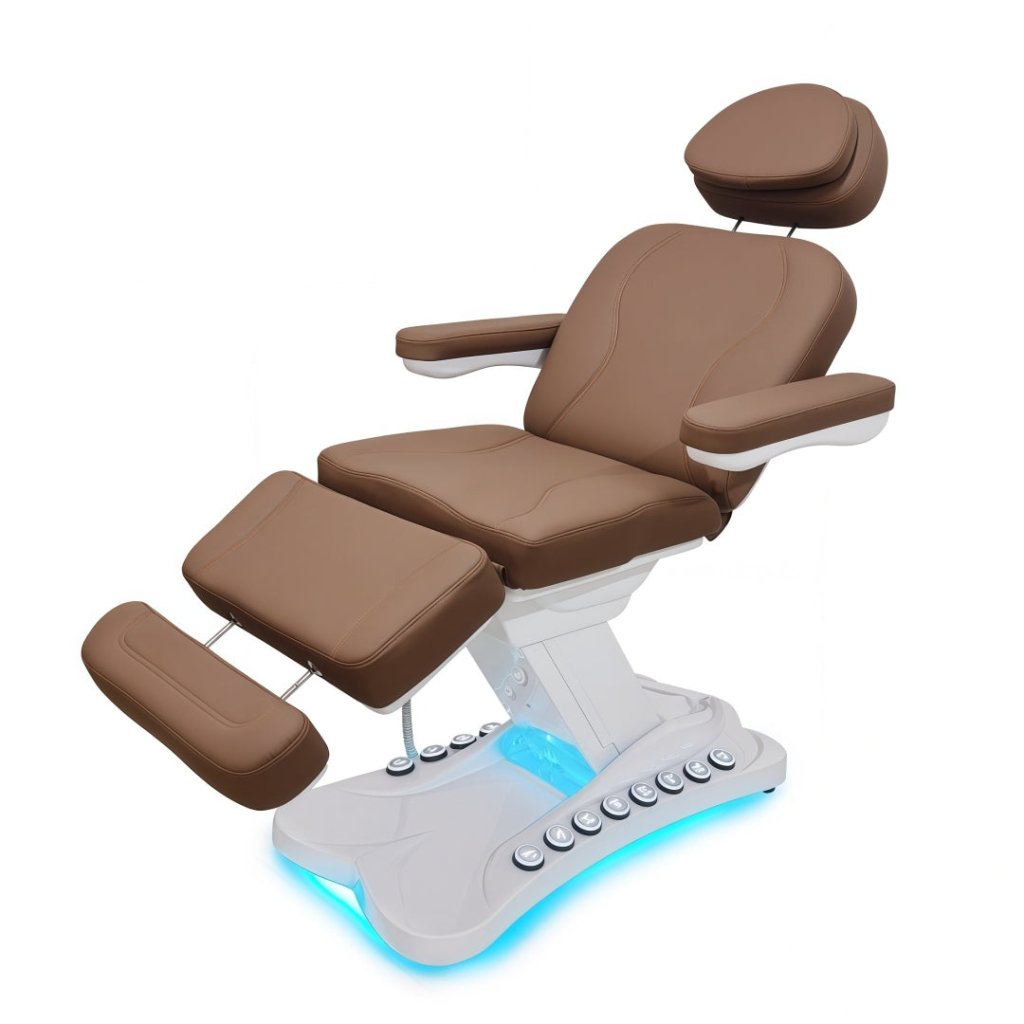 Greenlife CarryAll 4 Motors Electric Facial Bed SPA Massage Chair with Silicone Leather - Large Foot Control Buttons & Handheld Remote - Perfect for Salon, Spa, and Home Relaxation Therapy