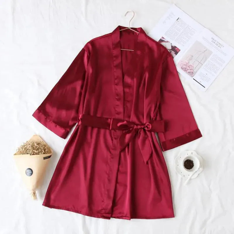 Lightweight Summer Kimono Robe - Women's Floral Sleepwear & Loungewear - Perfect for Spa, Beach Cover-Up, and Relaxing at Home