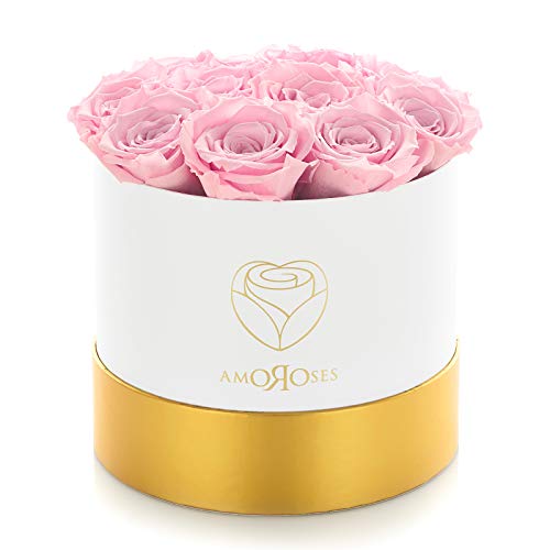 Scatola Bianca Con Rose Rosa