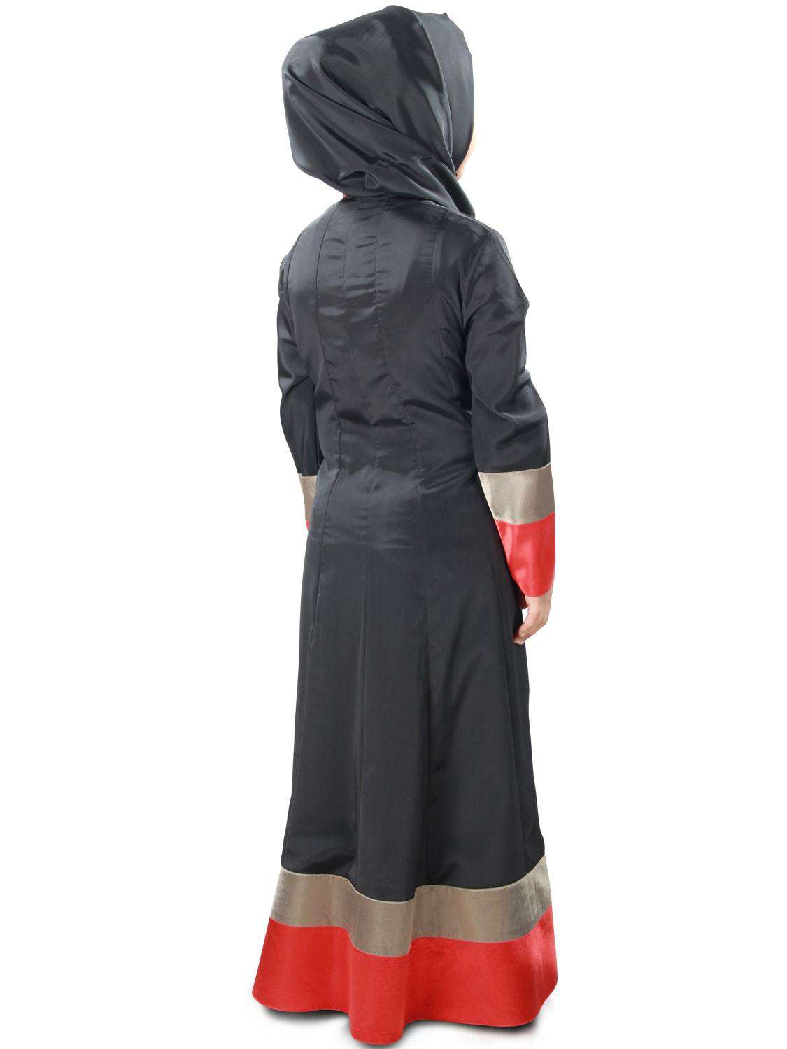 Aroob Girls Islamic Abaya Dress for Kids - Modest Muslim Prayer Outfit for School & Special Occasions