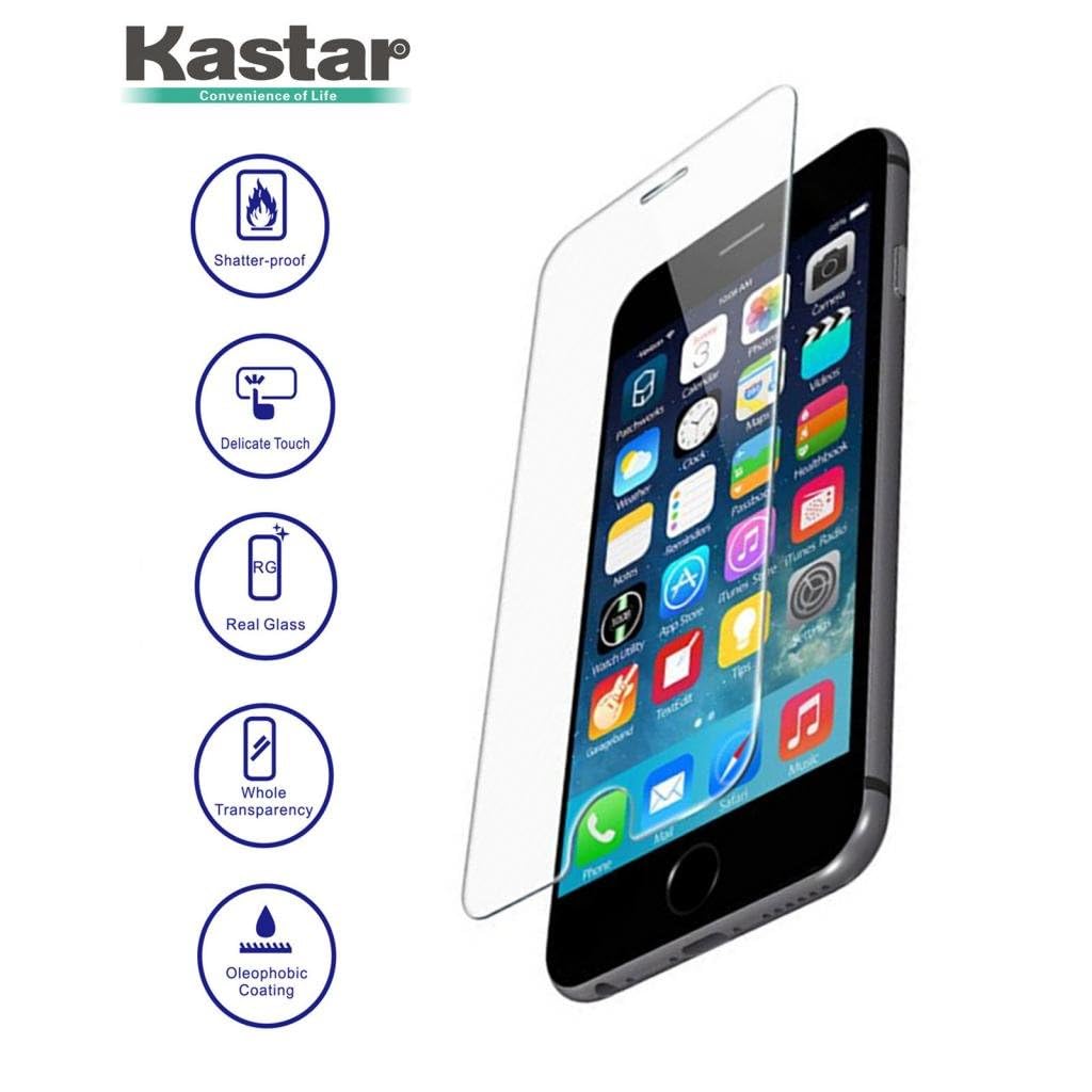 Kastar 6-Pack iPhone 6/6S Tempered Glass Screen Protector - for AT&T, T-Mobile, Sprint, Verizon - Crystal Clear Protection for Daily Use
