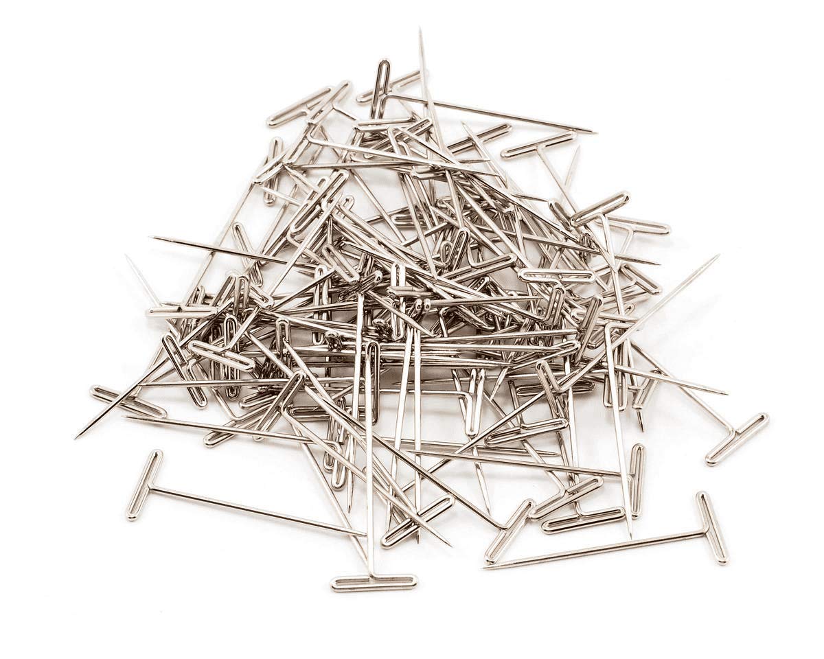 Stainless Steel T Pins - Large 1.5 Inch (38mm) for Sewing, Quilting, Fabric Crafts & Upholstery Projects | Heavy Duty Dressmaking Pins with Sharp Tip