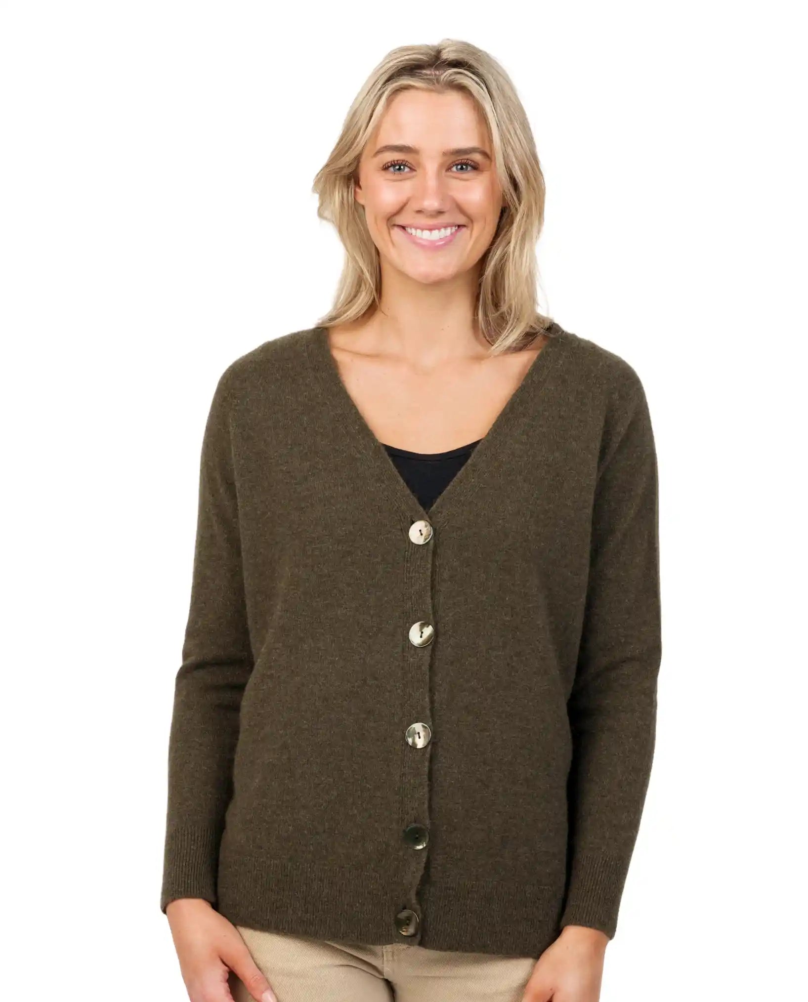 Fern Women's Relaxed Cardigan Sweater - Soft Long Sleeve Open Front Knit Wrap - Cozy Loungewear for Home, Office & Casual Outings