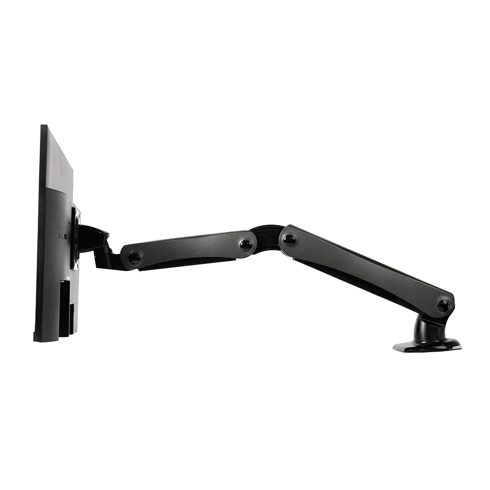 ACELUXE B1 Aluminum Single Monitor Arm Stand with Clamp Base - Holds 34 Inch Screen up to 19.8lbs, 360° Rotation, Height & Angle Adjustable, Ergonomic Design for Home & Office - Gray - Perfect for Workstations, Gaming Setups & Multi-Monitor Configurations