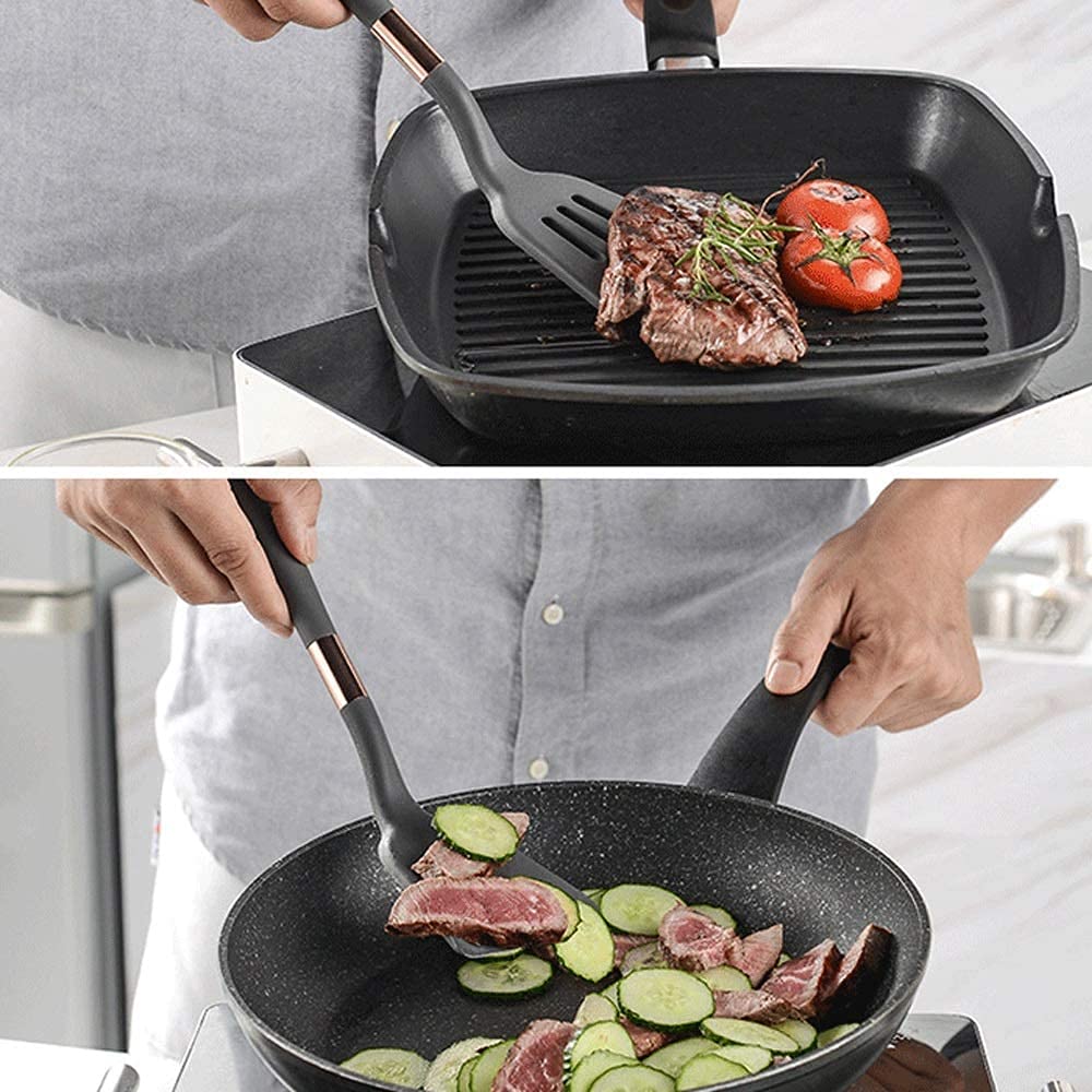Premium 10-Piece Silicone Kitchen Utensil Set - Non-Stick, Heat Resistant & Dishwasher Safe Cooking Tools with Hanging Holes (Spatula, Spoon, Whisk) - Perfect for Baking, Frying & Everyday Cooking