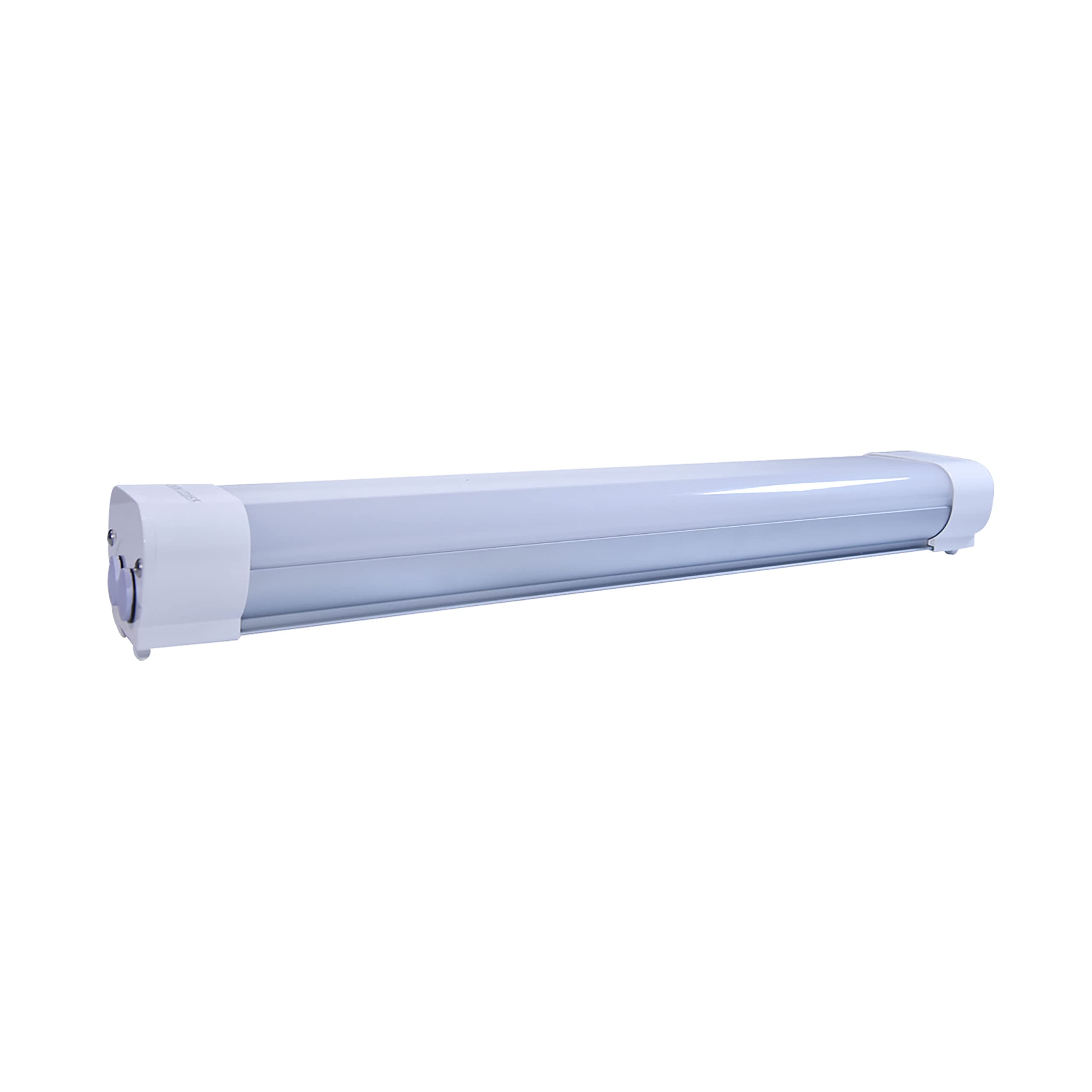 20W 2FT LED Tri-Proof Linear Fixture with Integrated Microwave Sensor - CCT Selectable, IP65 & IK08 Rated (White/Gray, Warm to Cool White) - Ideal for Warehouses, Garages & Industrial Lighting (1 Pack)