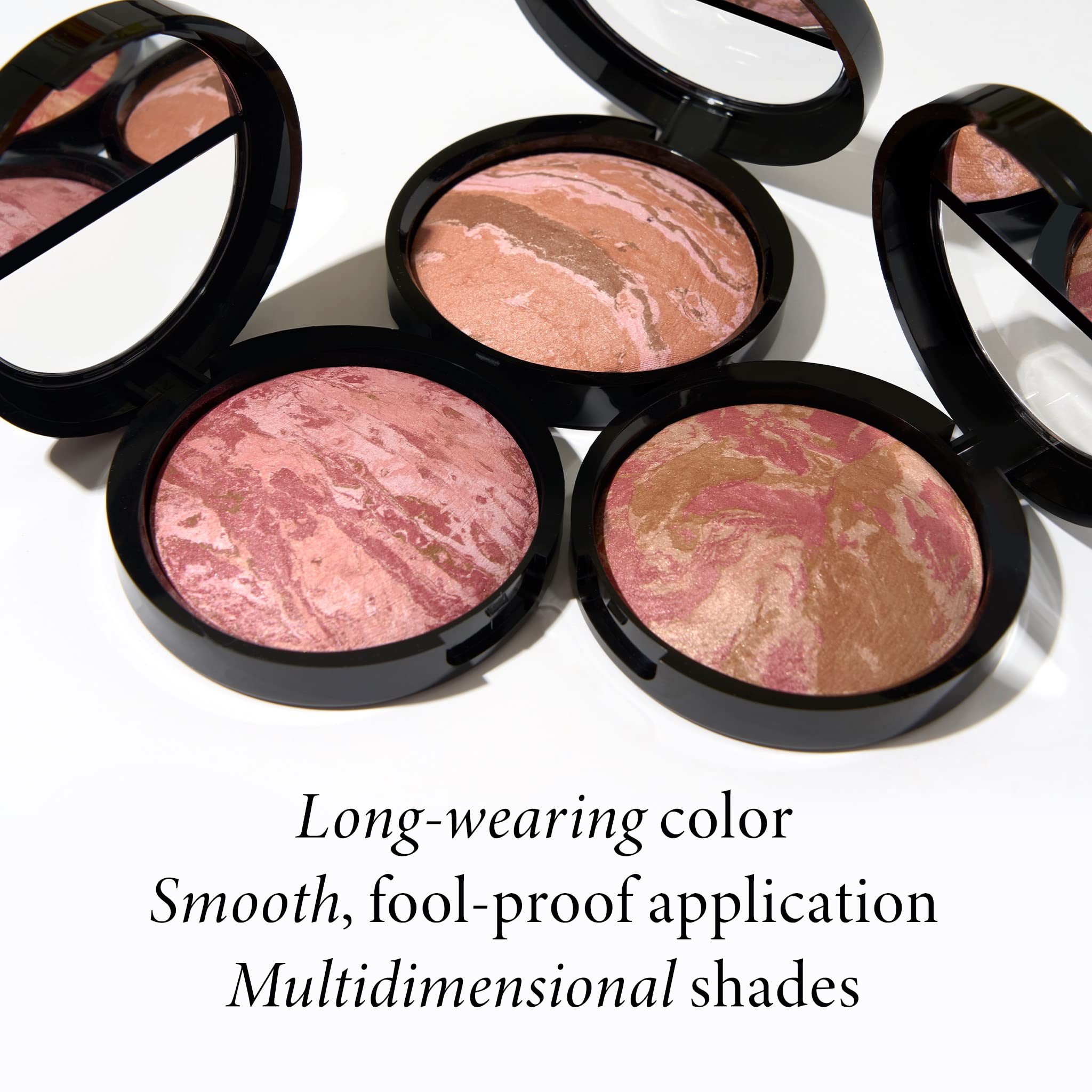 LAURA GELLER NEW YORK Baked Blush-n-Bronze Marbleized 2-in-1 Sculpting Bronzer & Blush - Rose Bronze - Contour & Highlight for Radiant Glow - Perfect for Everyday Makeup & Special Occasions