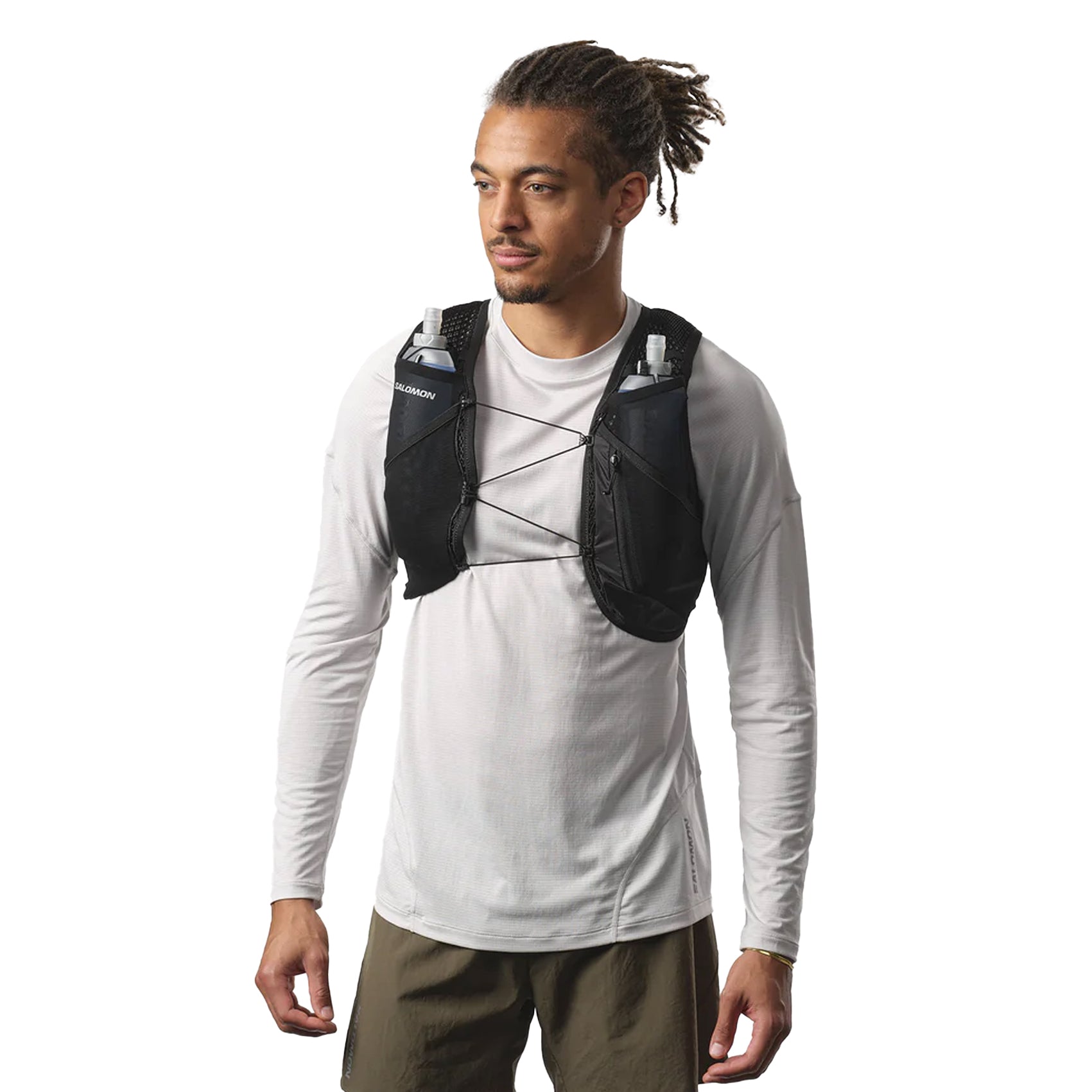 Unisex Salomon Active Skin 4 Hydration Vest Set - Lightweight Running Pack for Trail Runners & Hikers - Perfect for Long Distance Running, Hiking & Outdoor Adventures