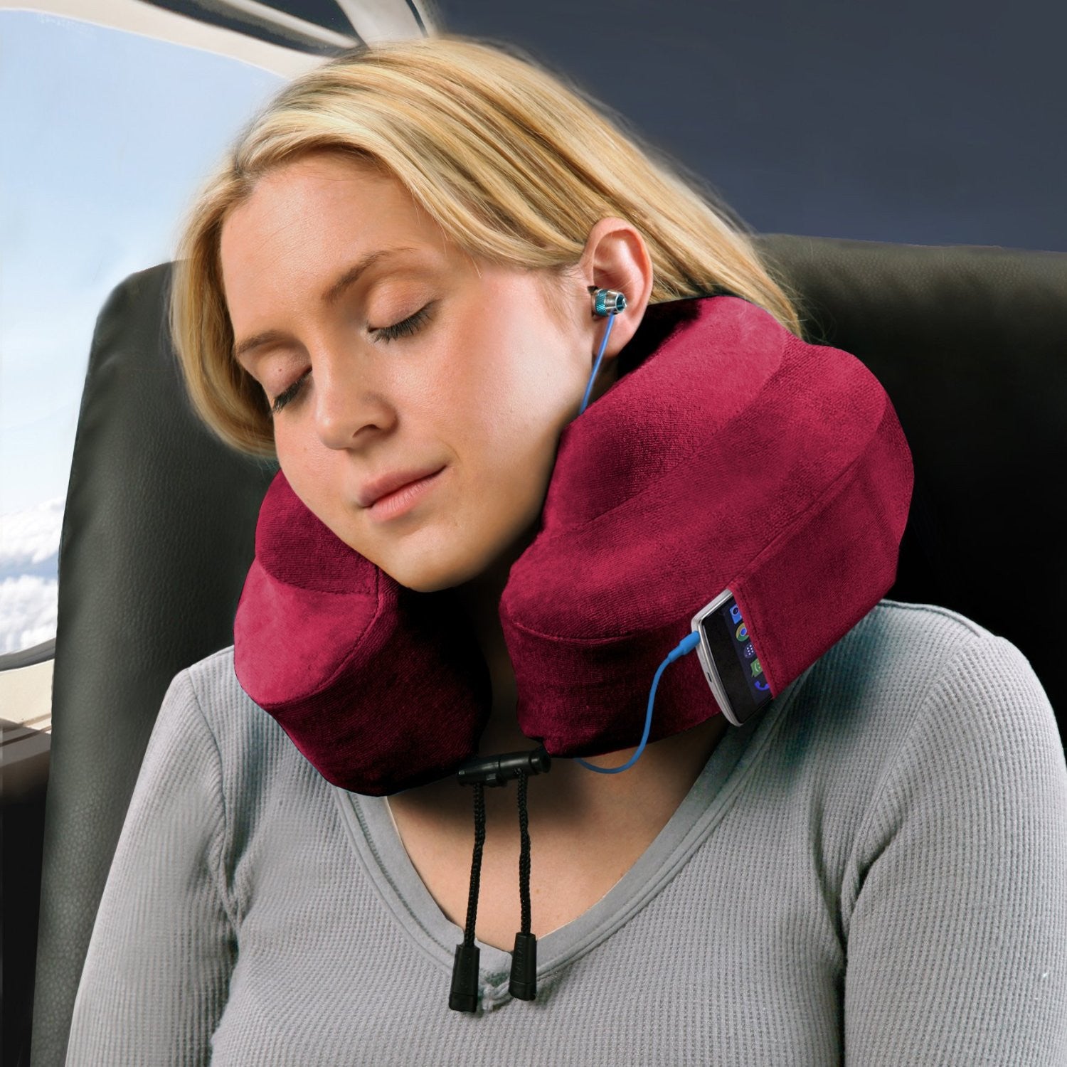 Cabeau Evolution Memory Foam Travel Pillow - Neck Support for Airplane, Car & Home Use - Comfortable & Portable for Long Flights, Road Trips & Relaxation