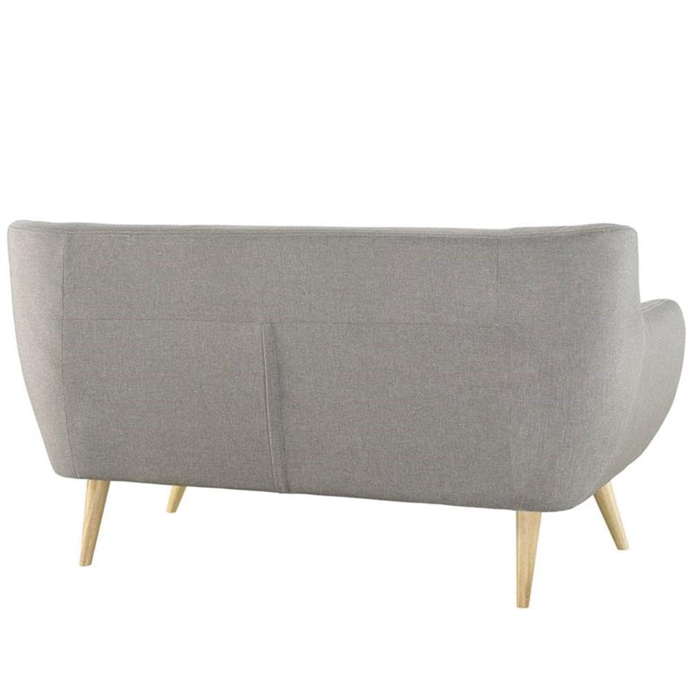 Allora 2-Piece Light Gray Living Room Set - Modern Sofa & Loveseat for Small Spaces, Apartments & Cozy Home Decor