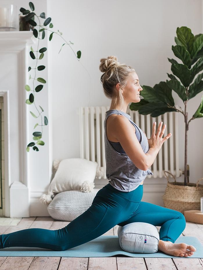 Organic Cotton Mini Meditation Kit for Yoga & Mindfulness - Portable Yoga Accessories for Home, Travel & Studio Practice