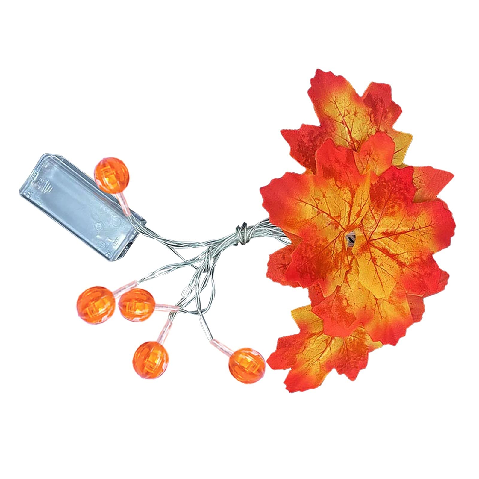 TEEGUI Halloween LED String Lights - Multicolor Maple Leaf Battery Operated Lights for Party Room, Garden, Home & Indoor Decor - Perfect for Halloween, Christmas, Fall Decorations & Special Events
