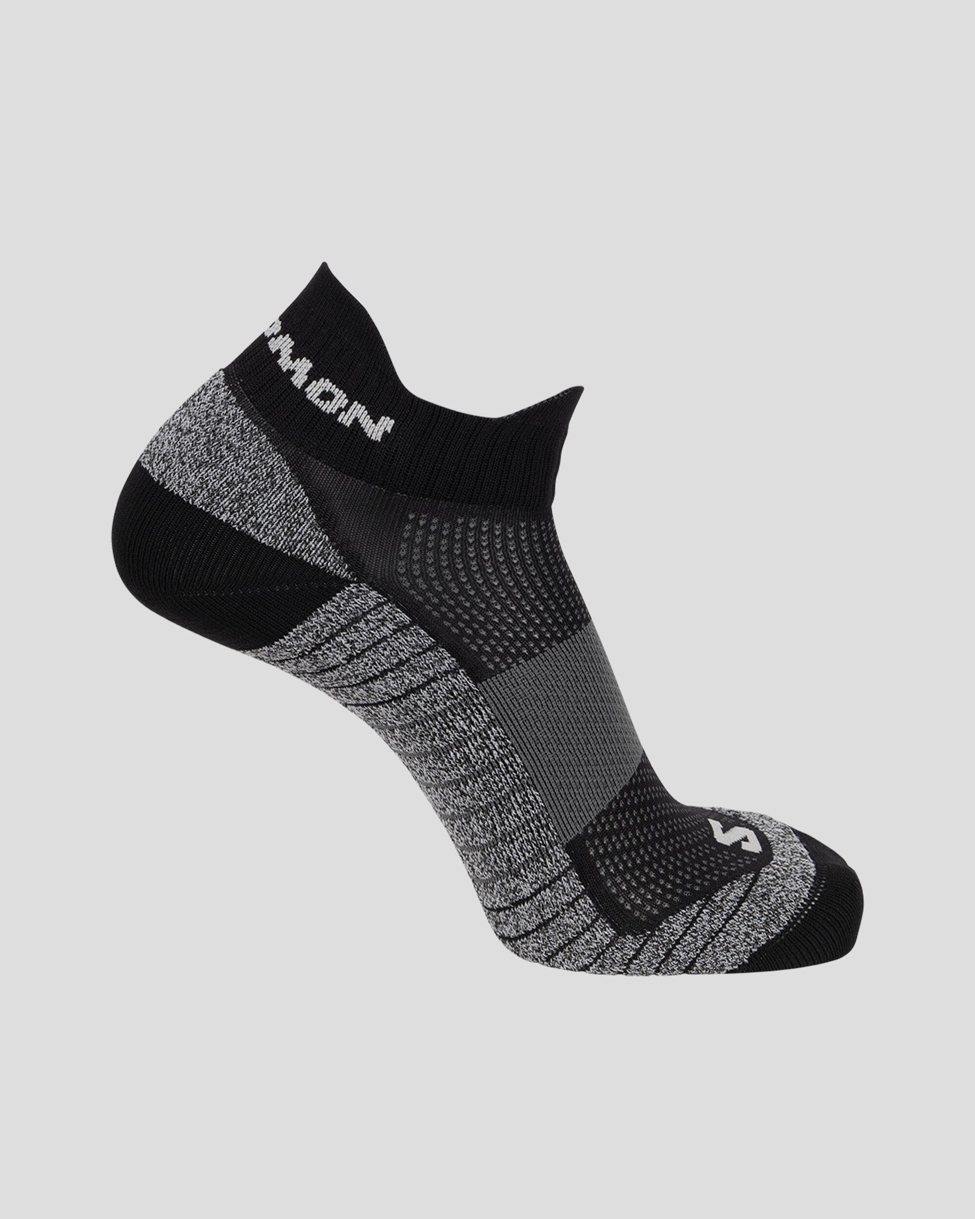 Salomon Aero Ankle Socks for Men & Women - Breathable Running Socks in Black/Ebony/Pearl Blue - Perfect for Hiking, Gym Workouts & Everyday Wear