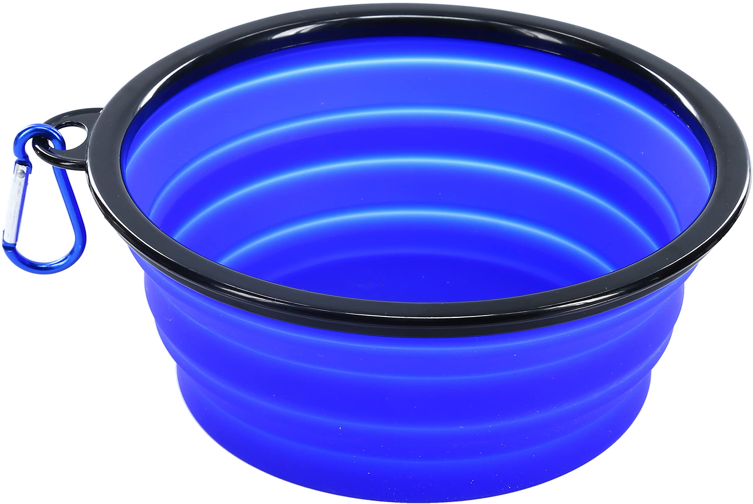 Best Ever 7 Inch Collapsible Pet Dog Bowl for Travel & Hiking - Lightweight Portable Dog Water & Food Bowl - Blue - Pavilion Gift Company