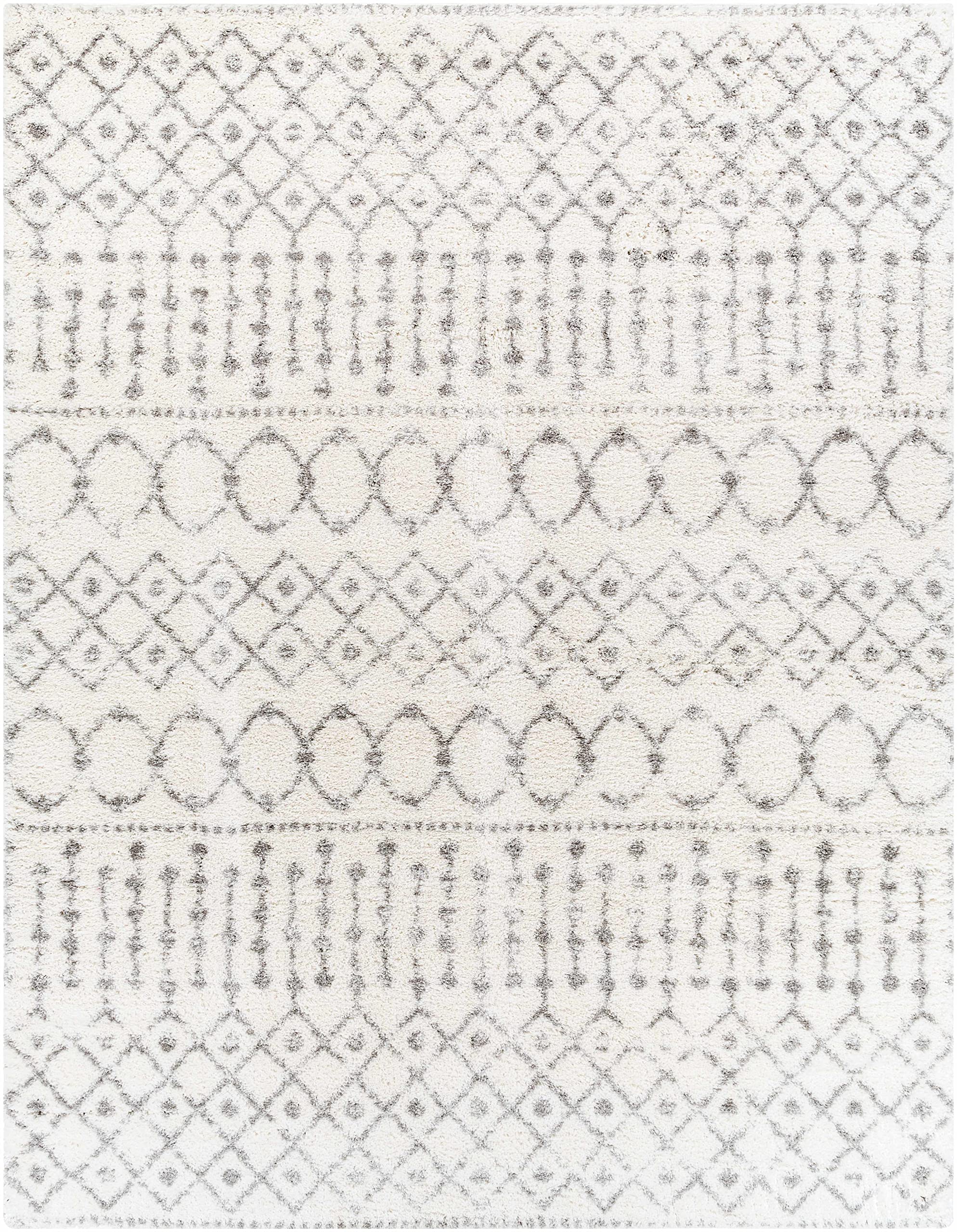 Luxury Hauteloom Monarch Area Rug - Soft Plush Pile for Living Room & Bedroom - Beige & Gray - 7'10
