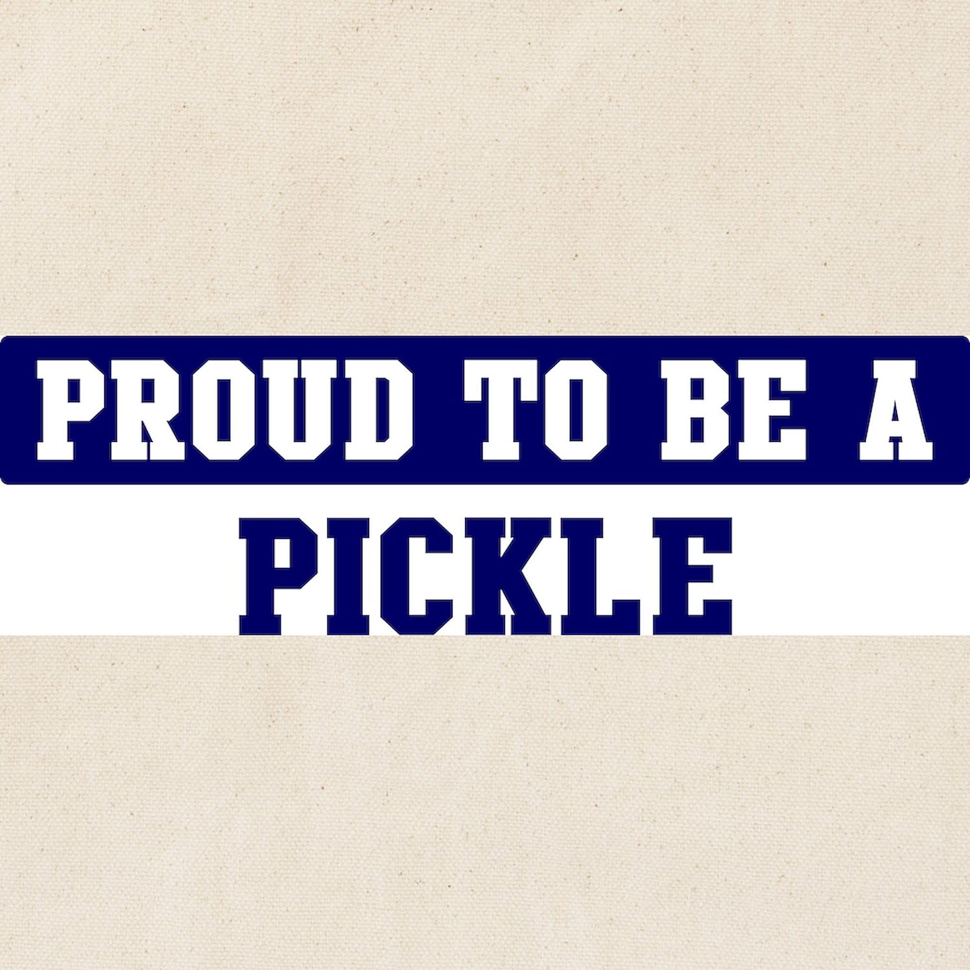 Proud To Be Pickle Tote Bag - Natural Canvas Reusable Shopping Bag for Groceries, Beach & Farmers Market | Eco-Friendly Cotton Tote with Funny Saying