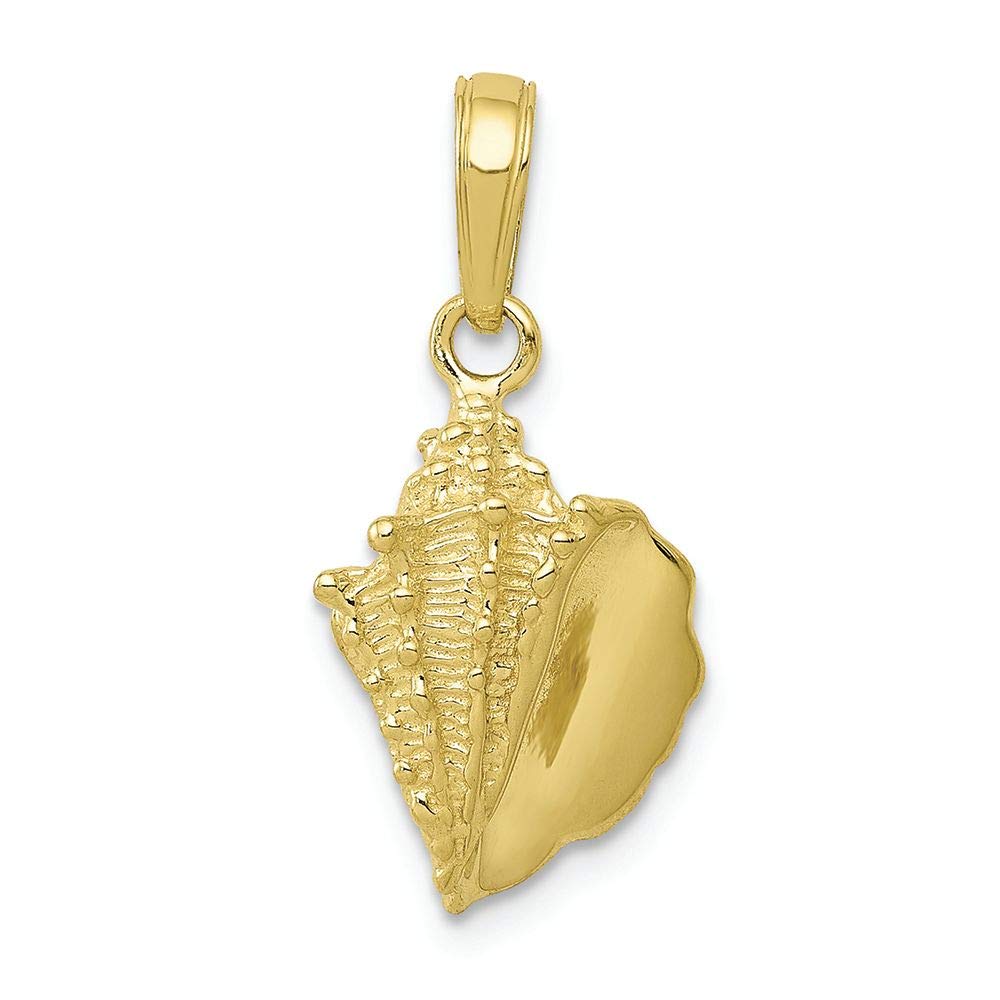 10K Yellow Gold Conch Shell Charm Pendant - FJC Finejewelers - Perfect for Beach Lovers, Jewelry Collectors & Gift Giving