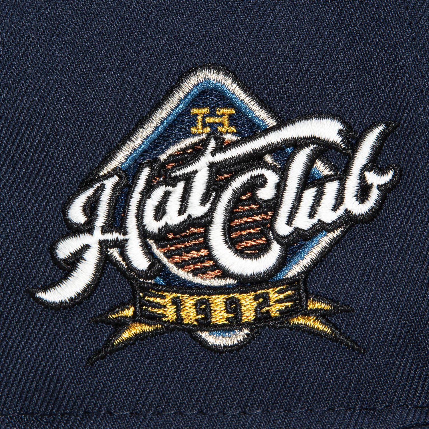 New Era 59Fifty PBJ Bones Mask Hat with Club Logo Patch - Navy Blue Adjustable Baseball Cap for Men & Women | Perfect for Sports, Streetwear & Casual Outfits