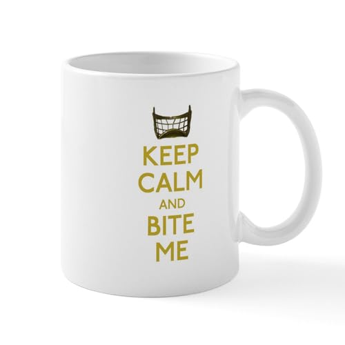 White - Keep Calm And Bite Me (Net) Mugs