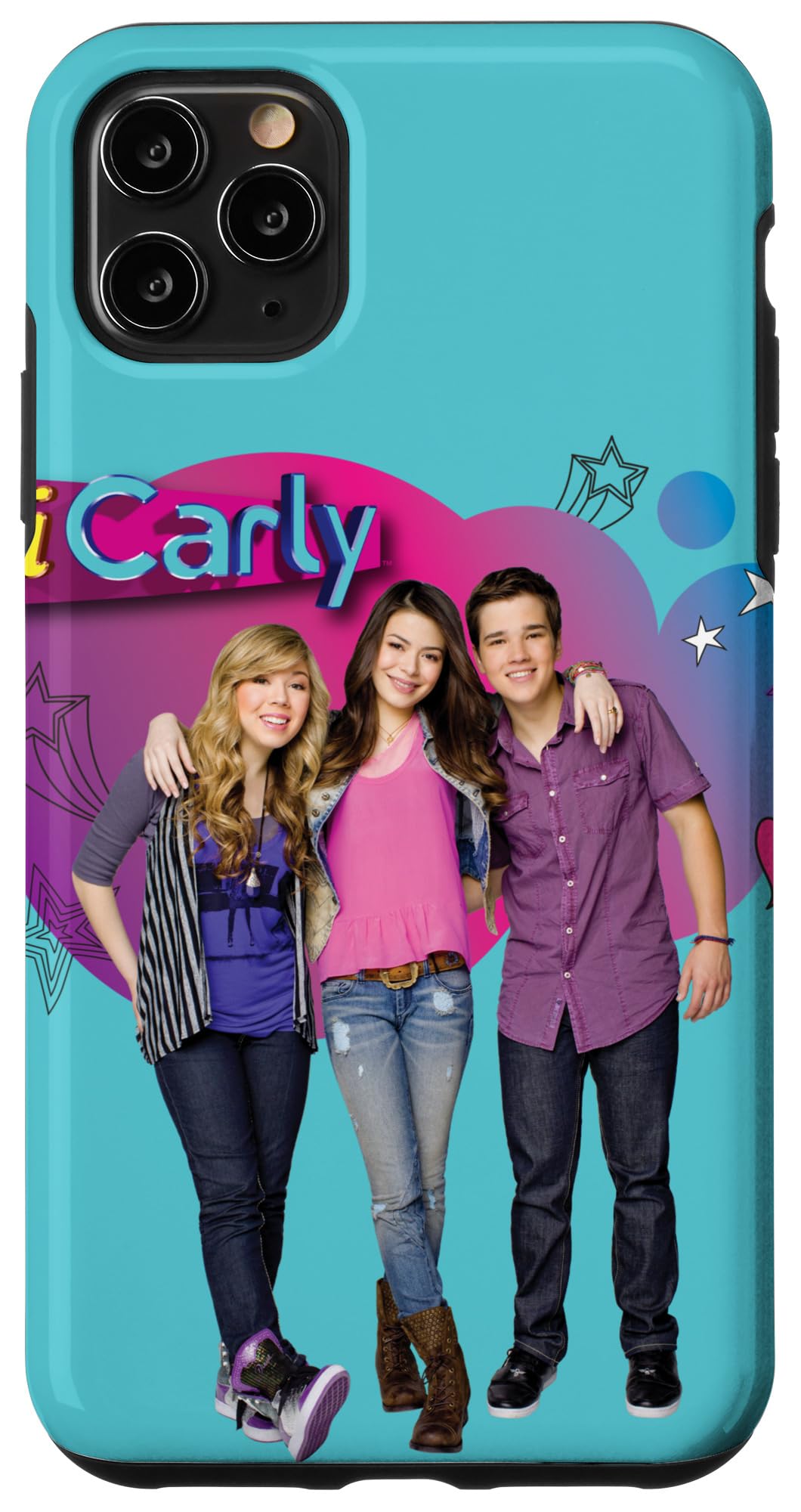 iPhone 11 Pro Max Case - iCarly Inspired Design Featuring Carly, Sam & Freddie | Protective Phone Cover for Fans | Perfect for School, Work & Daily Use