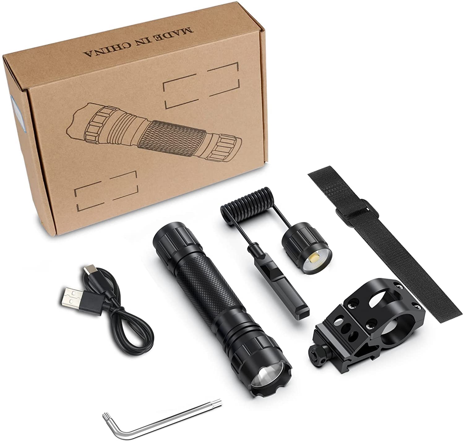 1200 Lumens LED Tactical Flashlight - Water Resistant, Compact & Bright Handheld Light for Outdoor Camping, Hiking, Emergency Survival & Nighttime Security