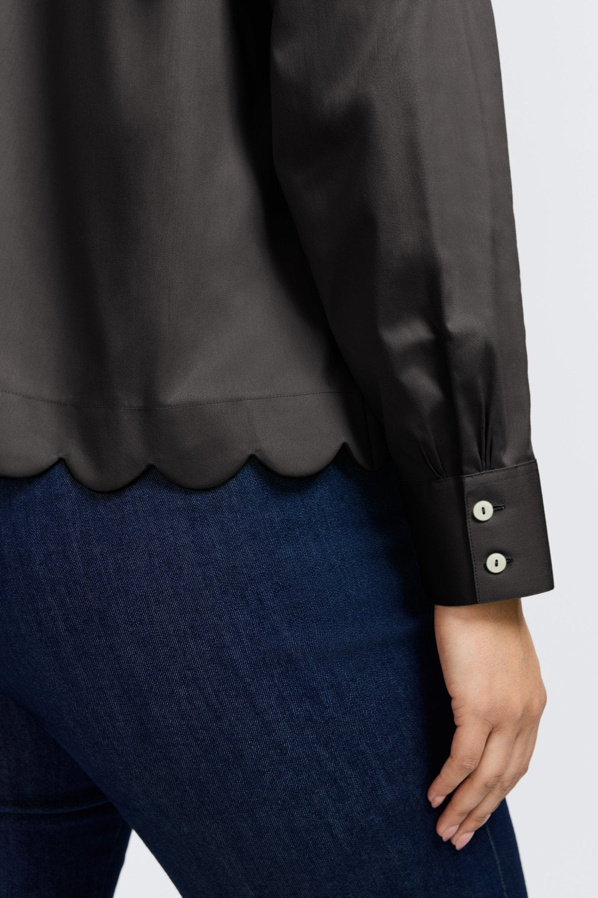 Scarlett Plus No Iron Stretch Matte Sateen Long Sleeve Shirt for Women - Wrinkle-Free Office Blouse, Comfortable Business Casual Top for Work & Professional Wear